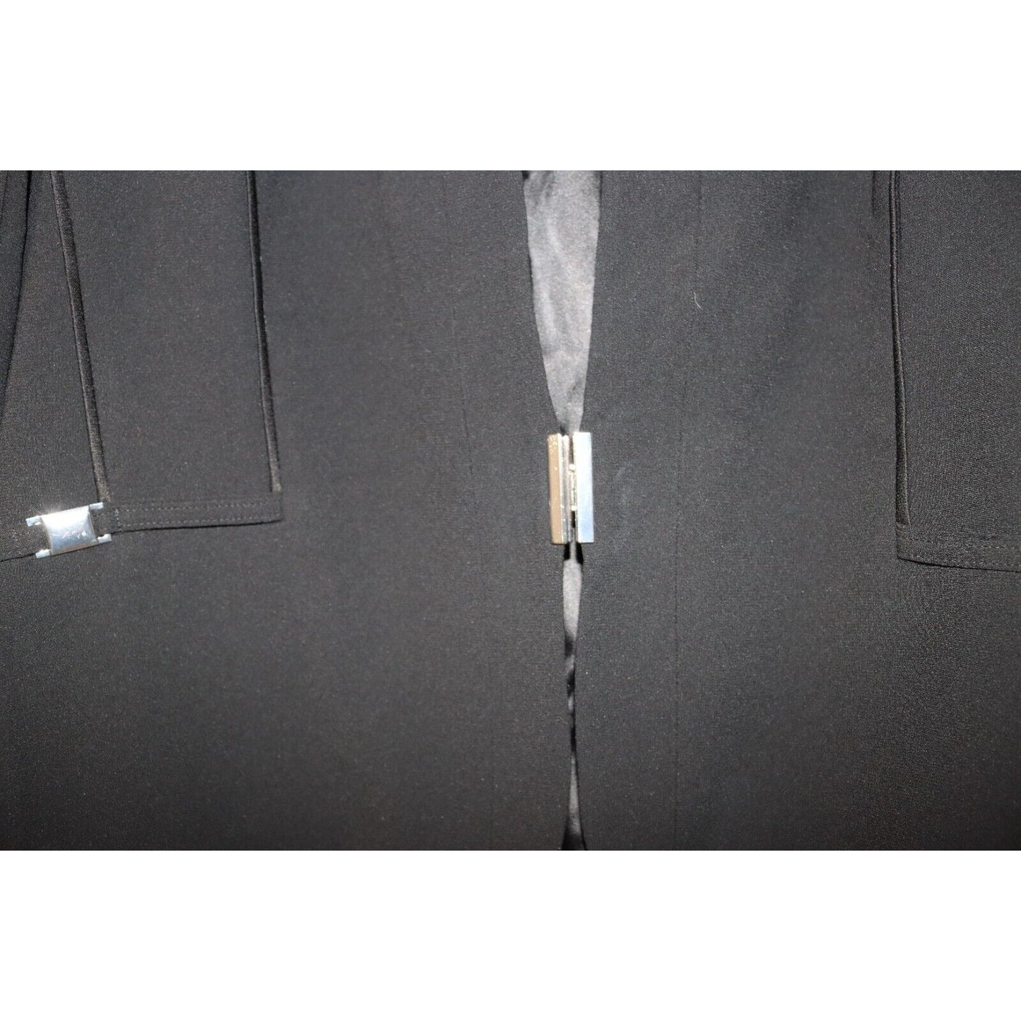 Cache Black Blazer Size 14 Silver Hardware Triacetate/Polyester