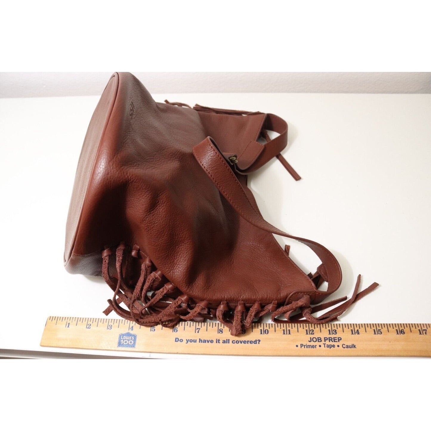 Ugg Brown Leather Bucket Bag with Tassel