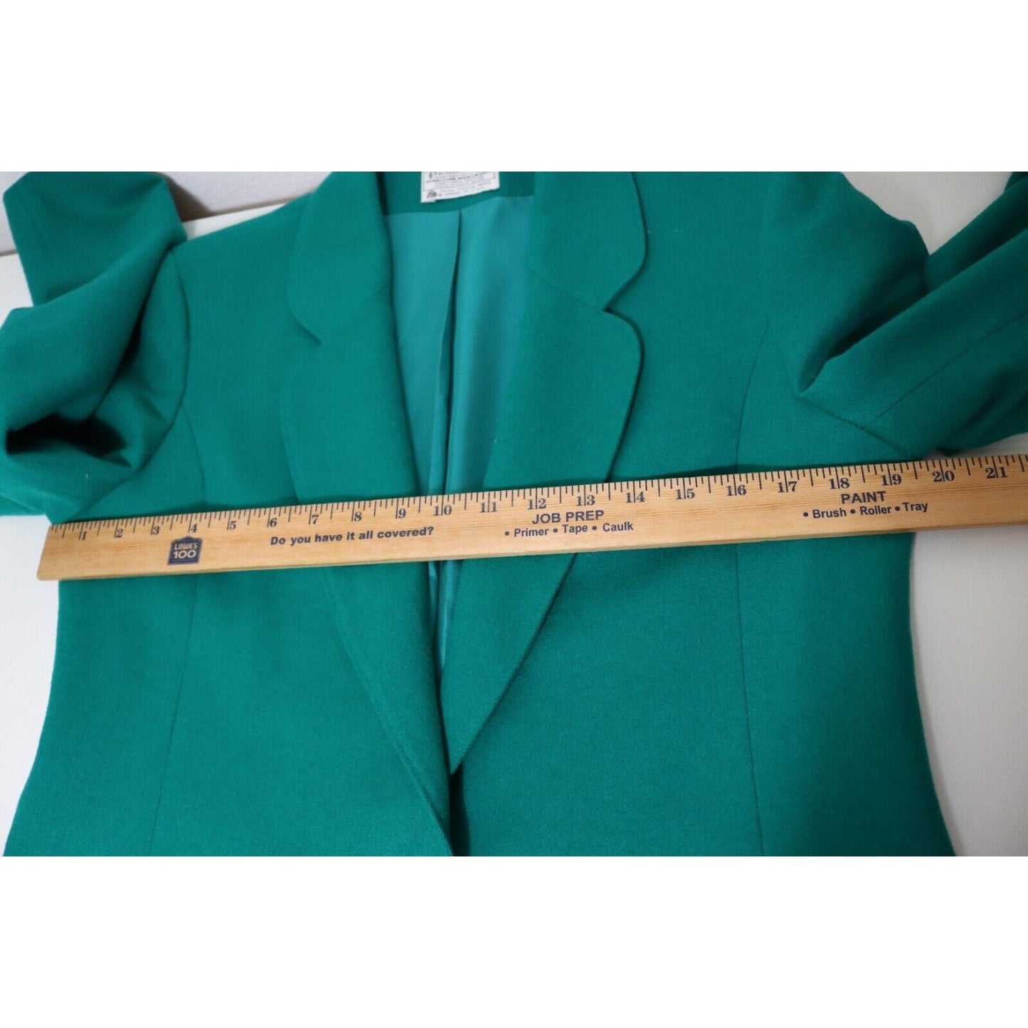 Vintage Pendleton Green Wool Blazer Size 12 Long Sleeve One Button
