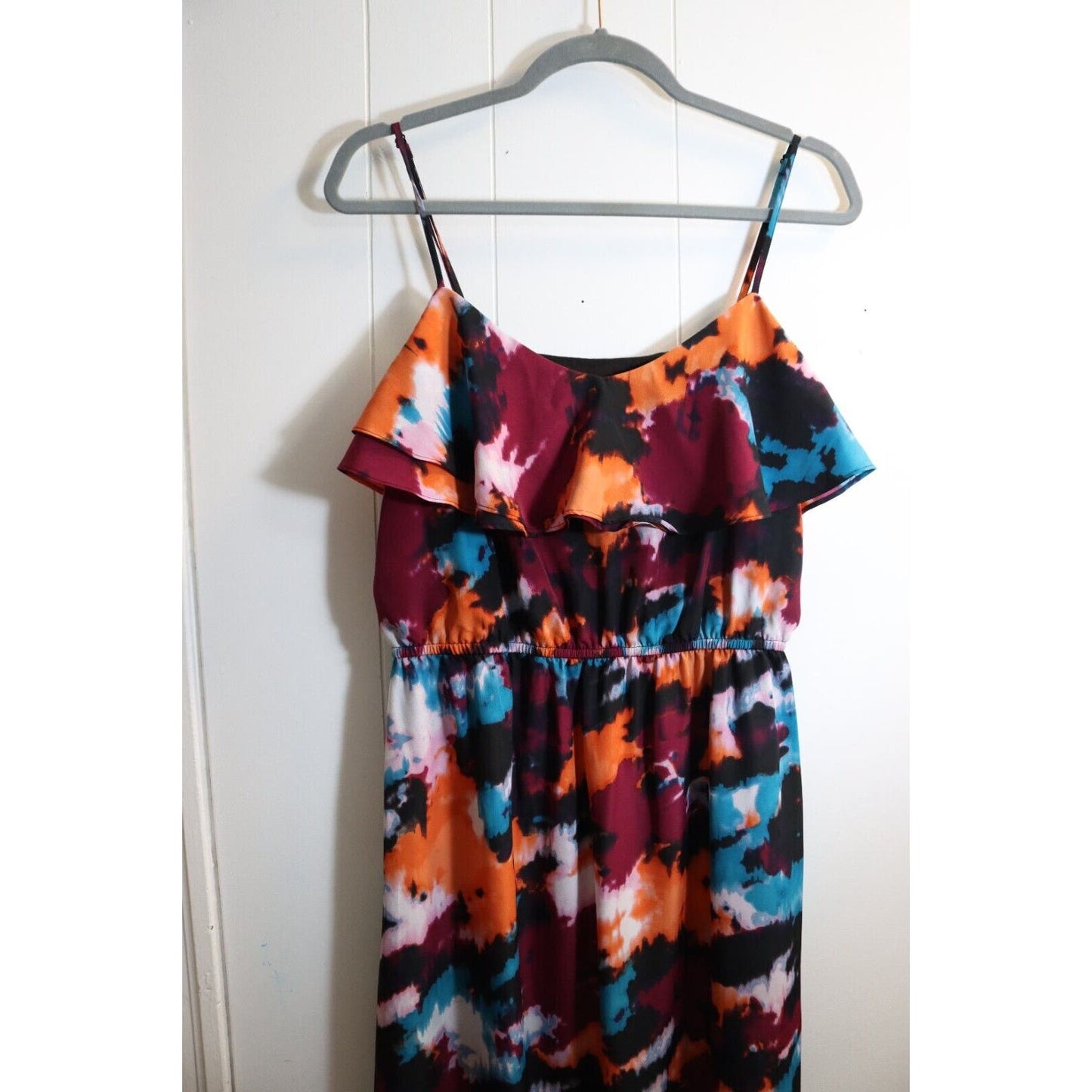 Loft Maxi Dress Size 8 Spagetti Strap Colorful