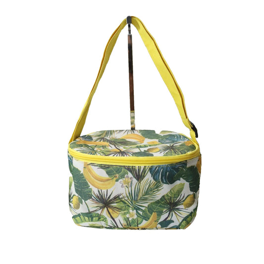 Lemon, Banana and Leaf Lunch Bag Adjustable Top Open