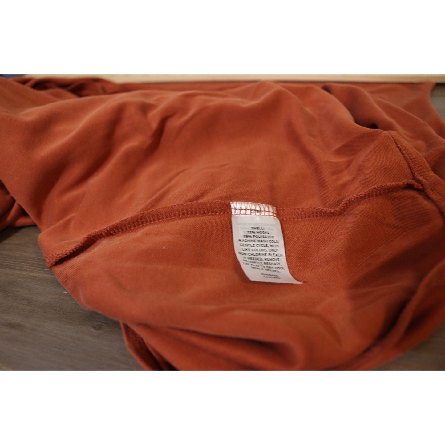 Open Edit Large Maxi Dress Orange Sleeveless Modal Polyester Slit V Neck