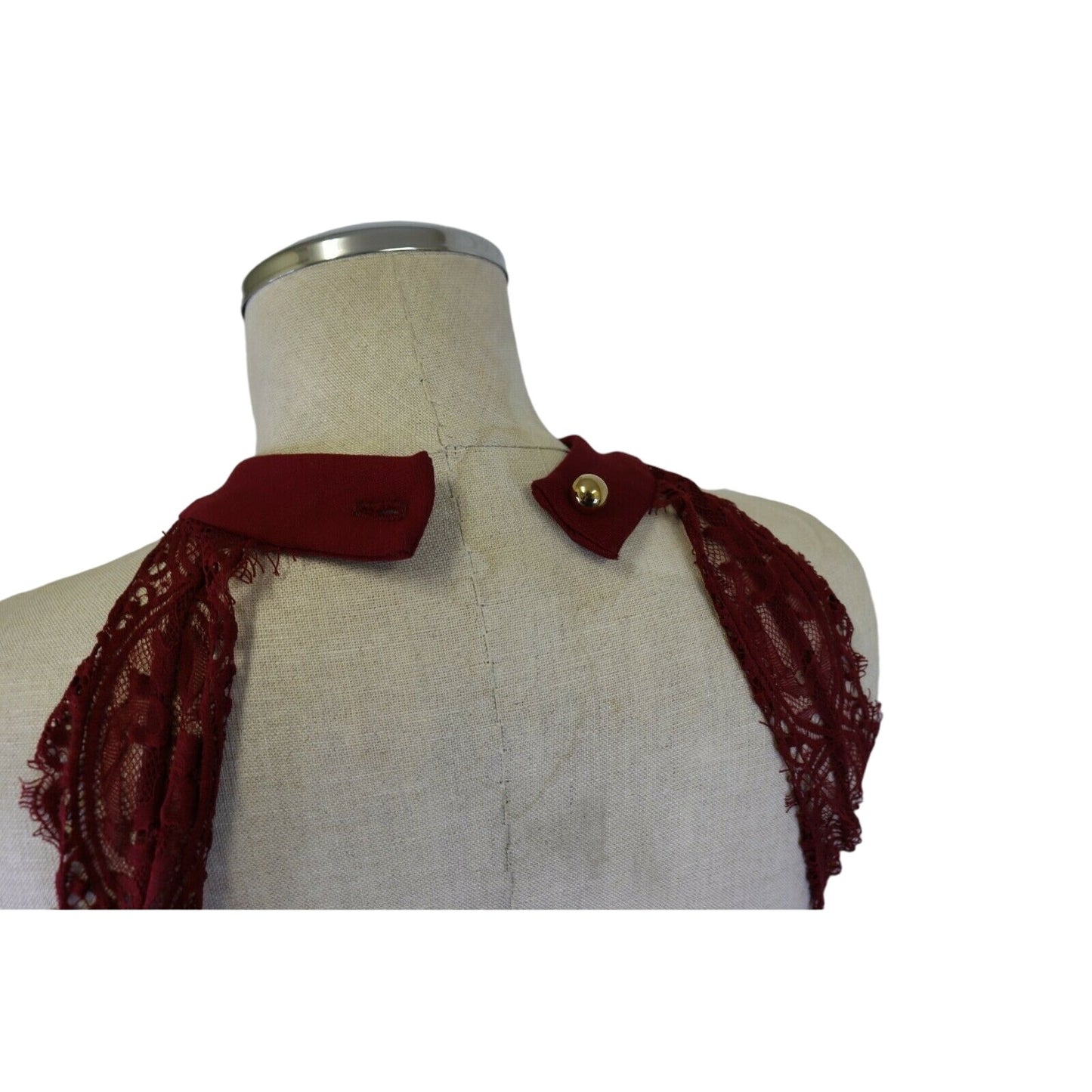 Lulus Women Burgundy Halter Sleeveless Fit+Flare Party Dress Size XS 57D1955D25 (a)