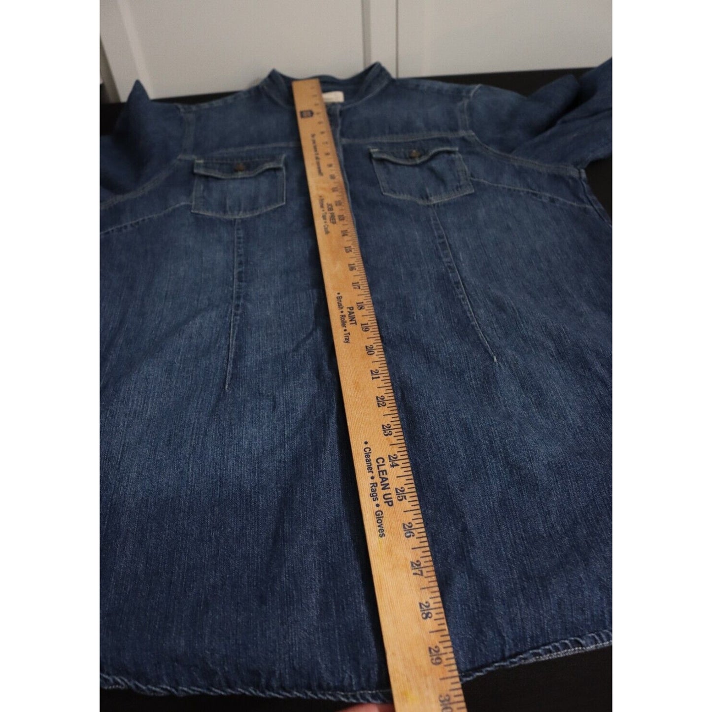 Levi's Cotton Button Size XL Blue Long Sleeve Pockets