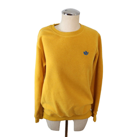 Dutch Bros Yellow Sweater Size Small Cotton Long Sleeve