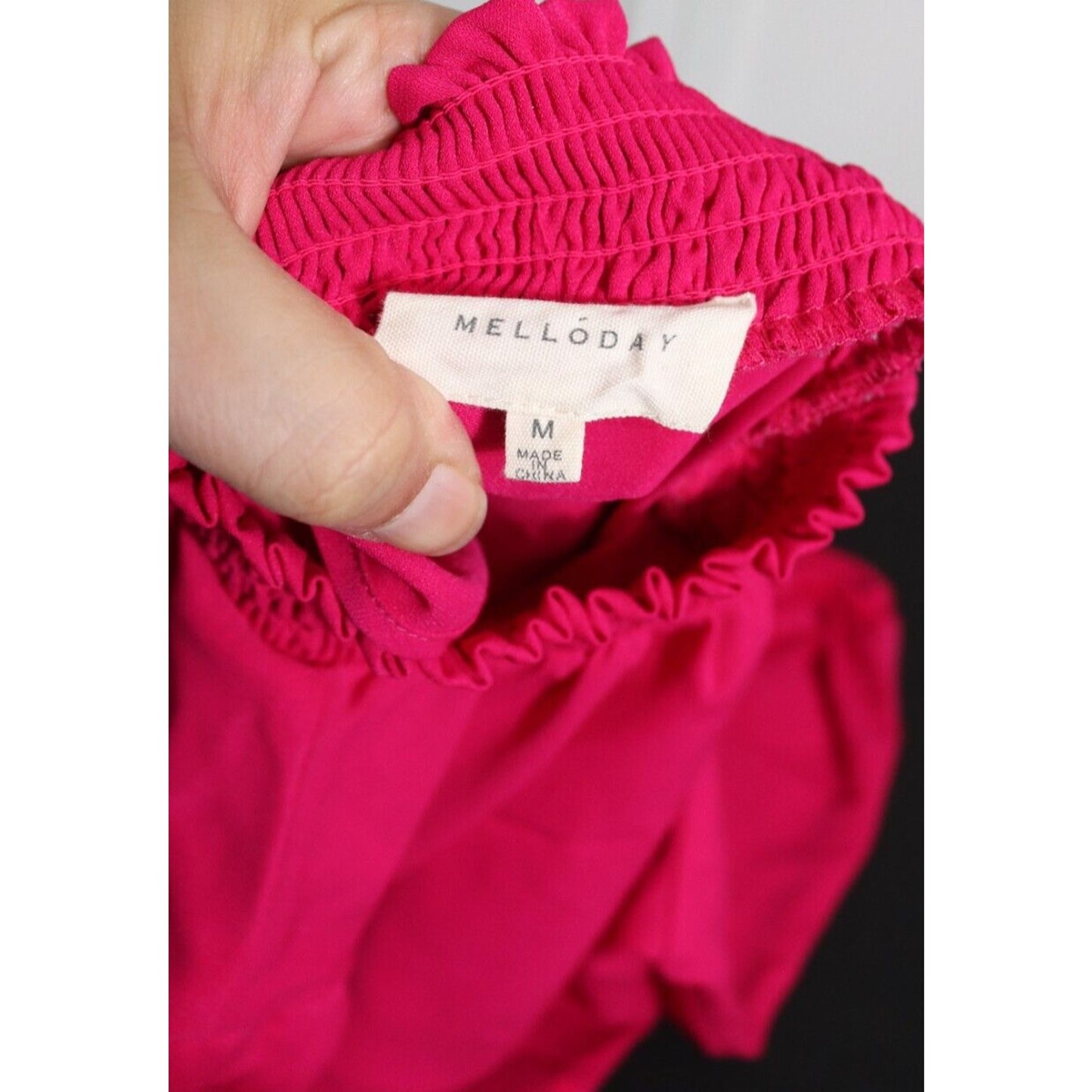 Melloday Pink Long Sleeve Top Size Medium Polyster