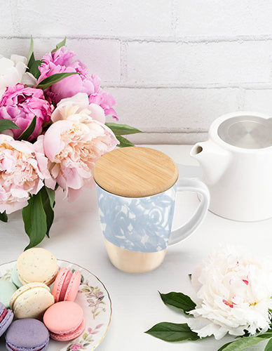 Ceramic Tea Mug -Dusty Blue