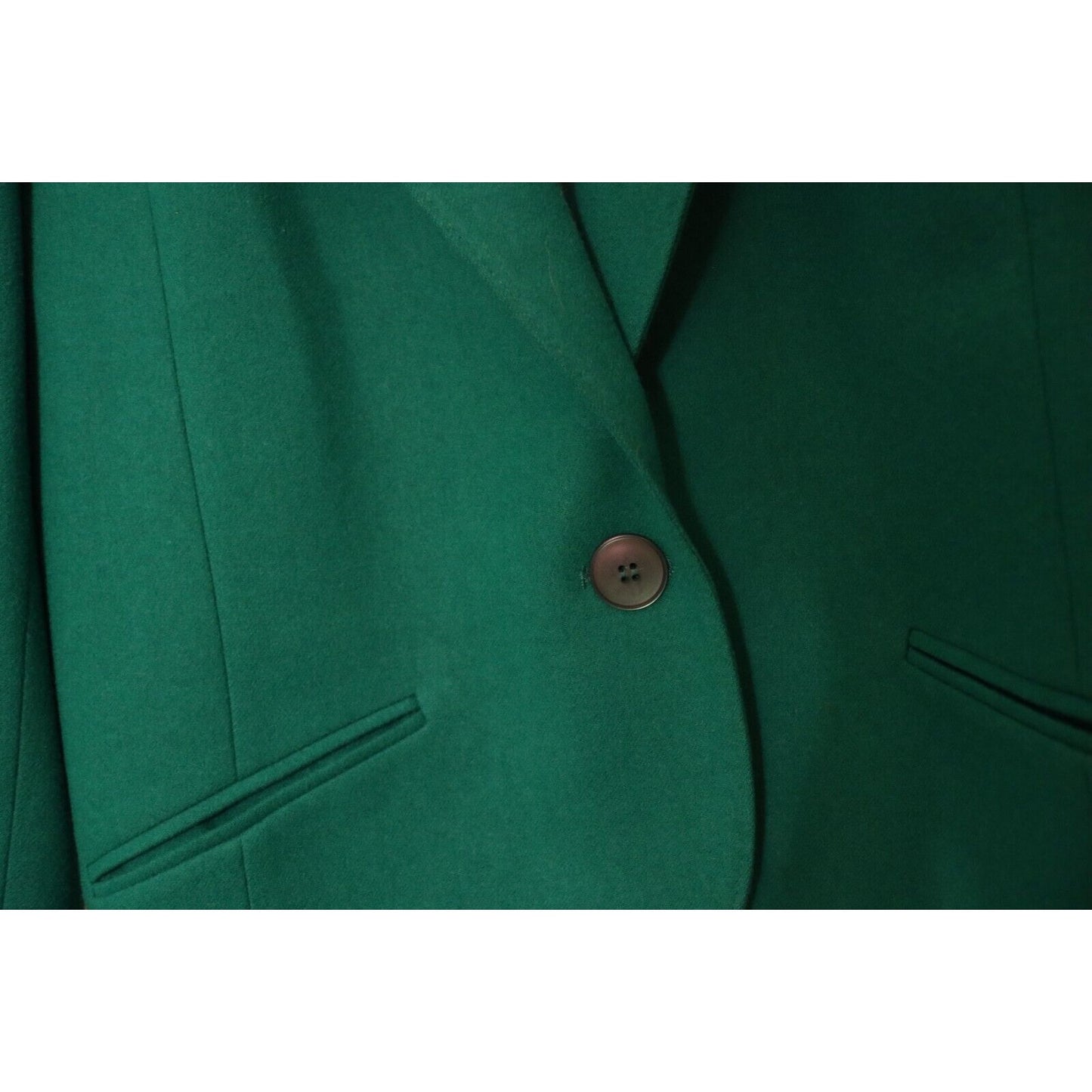 Vintage Pendleton Green Wool Blazer Size 12 Long Sleeve One Button