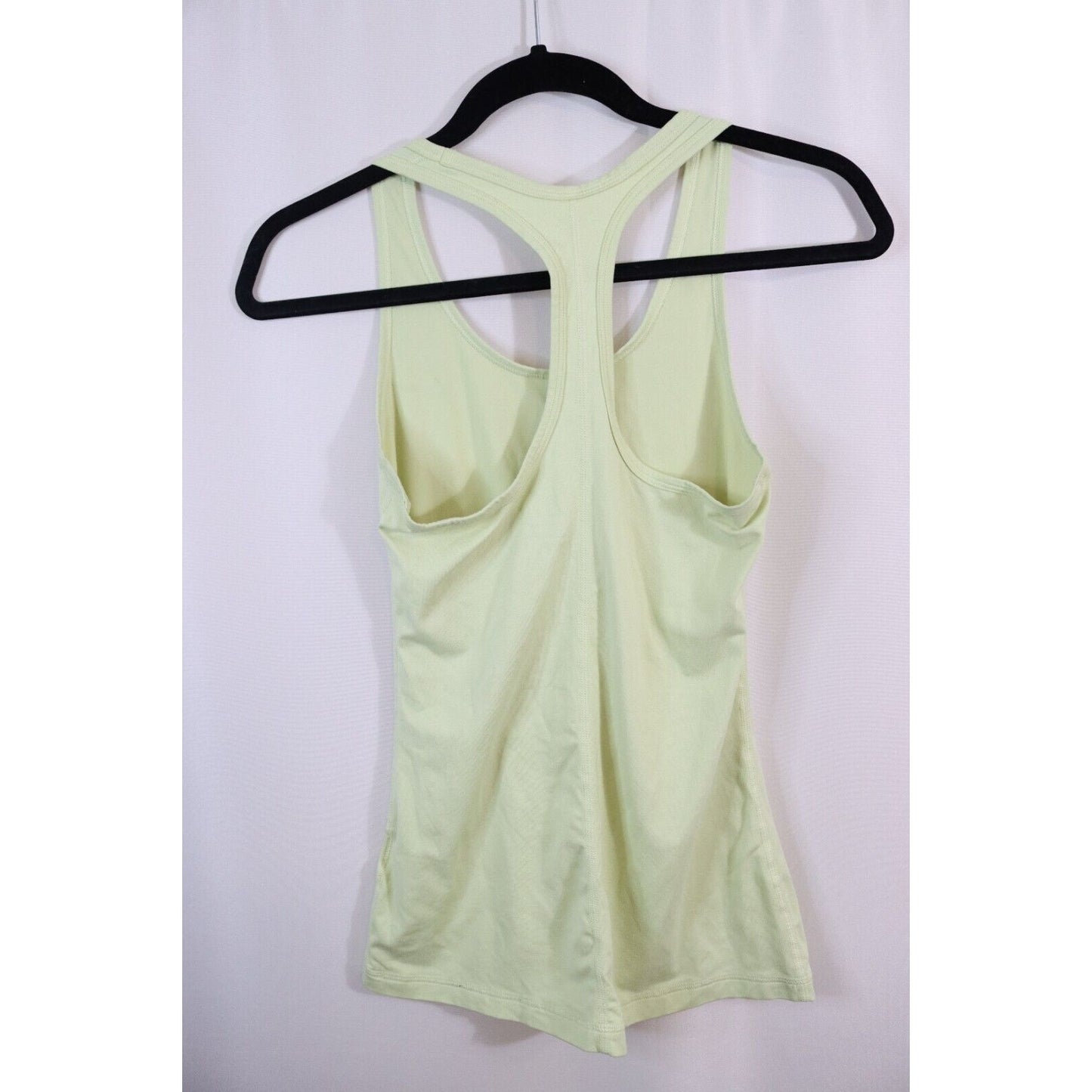 Nike Dri Fit Pale Yellow Racer Back Small Polyester/Spandex