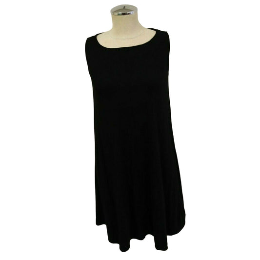 Uniqlo Black Sleeveless A-line Flare Dress Size Small (a)