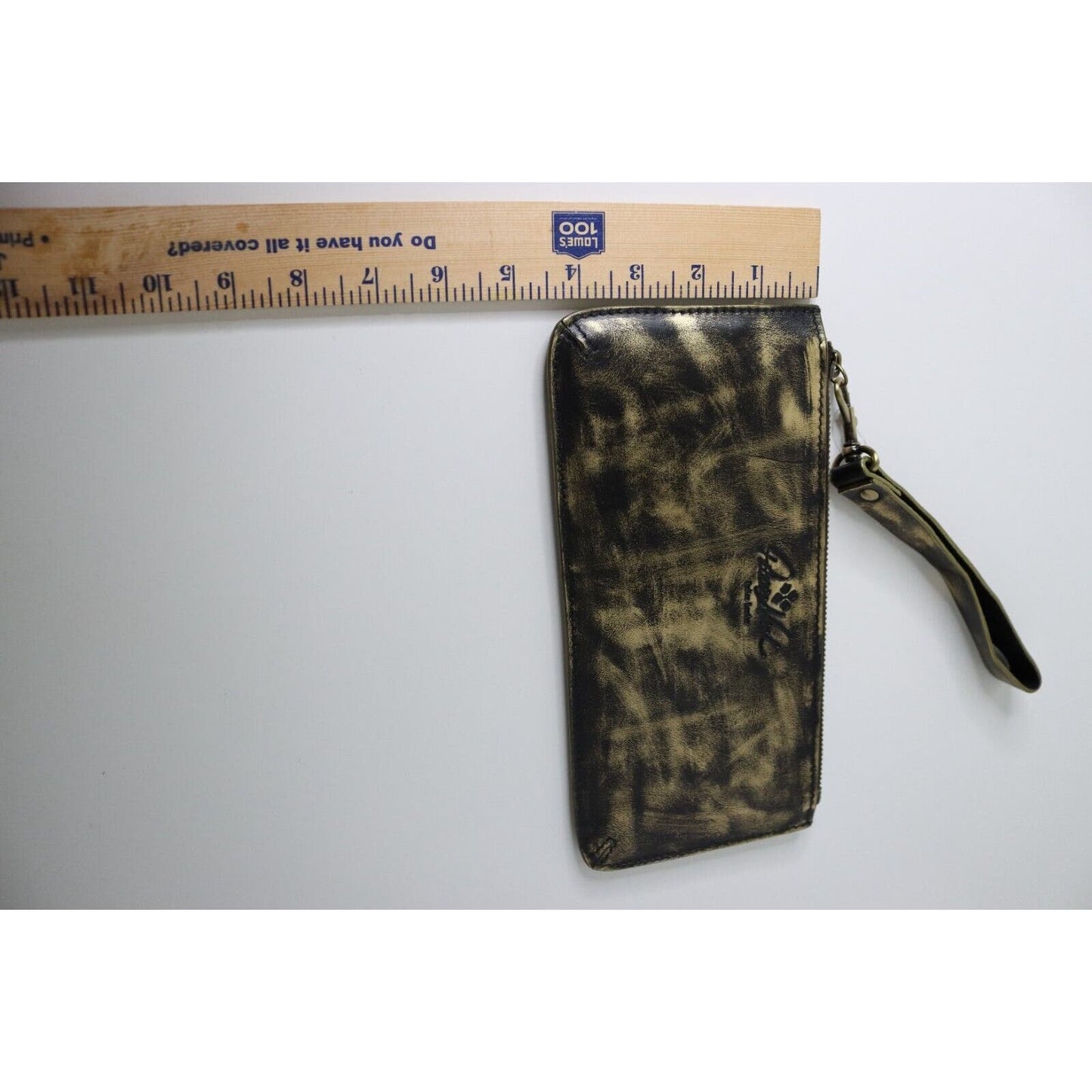 Patricia Nash Clutch Phone Bag Wrislet Evening Bag Organizer Black/Gold Leather