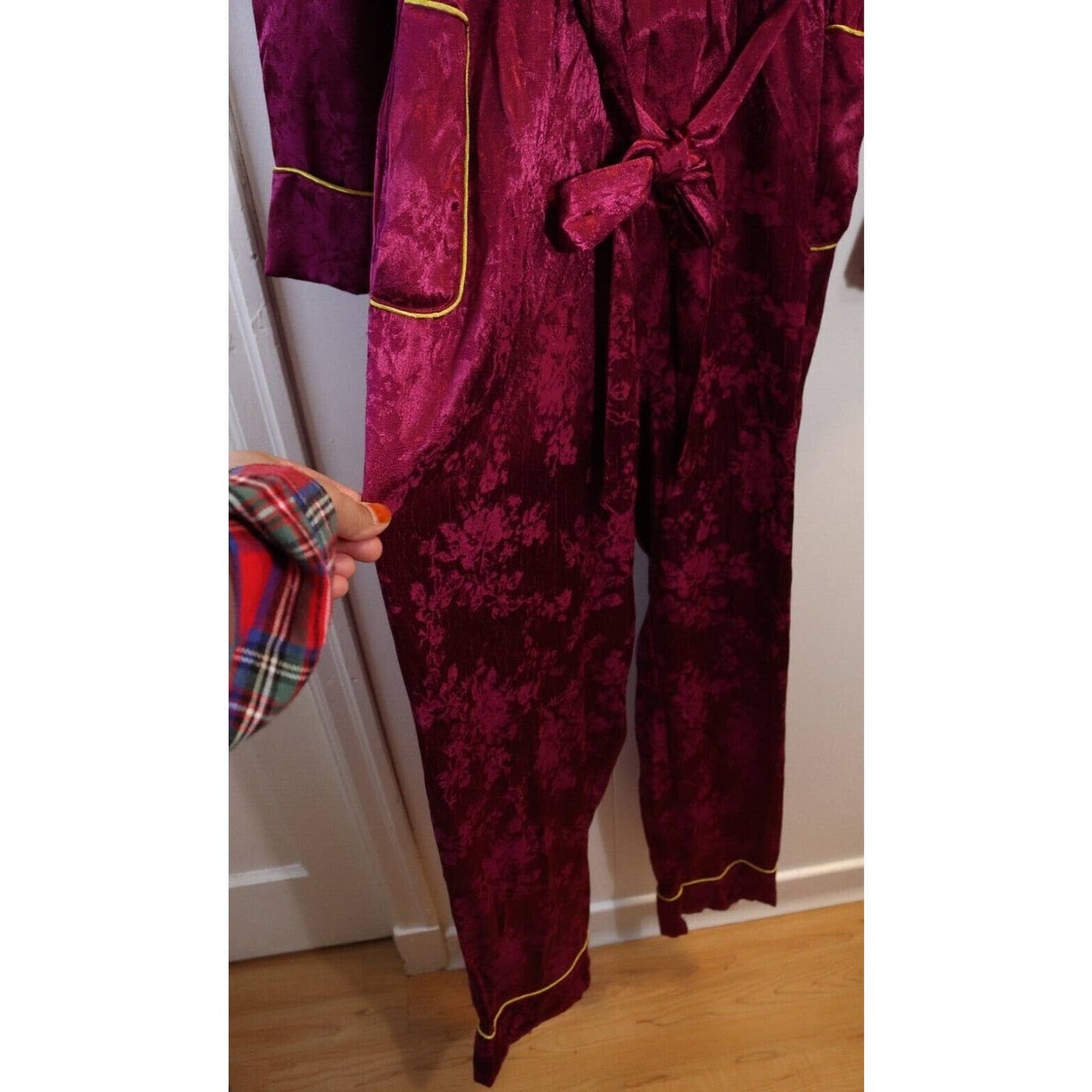 Intimately Free People Maroon Jumpsuit with Long Sleeves Size Medium