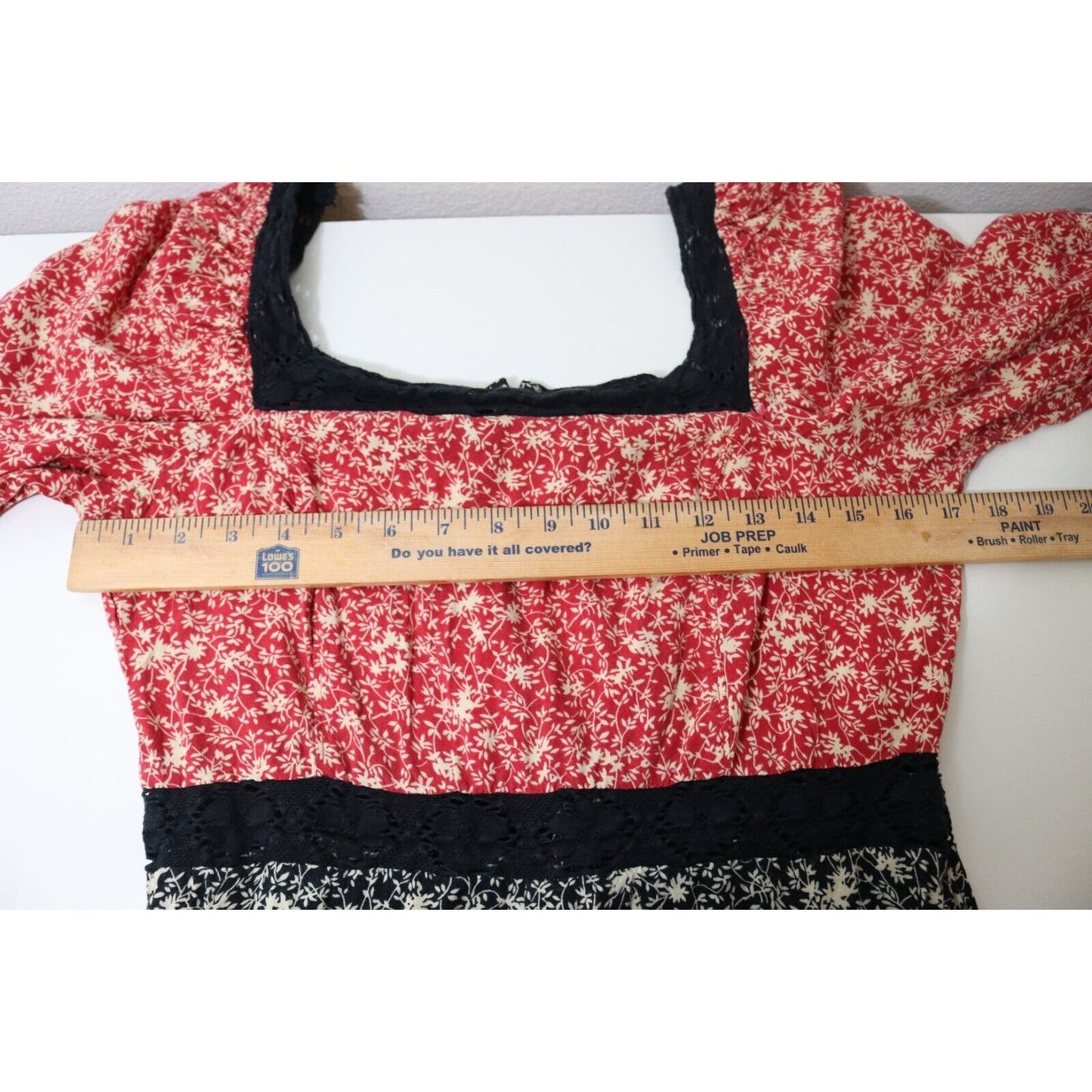 Asos Jumpsuit Red/Black/White Floral Size 10