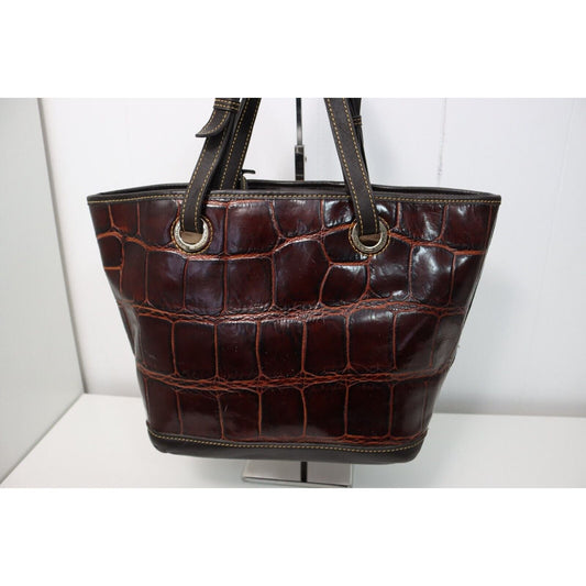 Dooney and Bourke Leather Shoulder Bag Embossed Leather