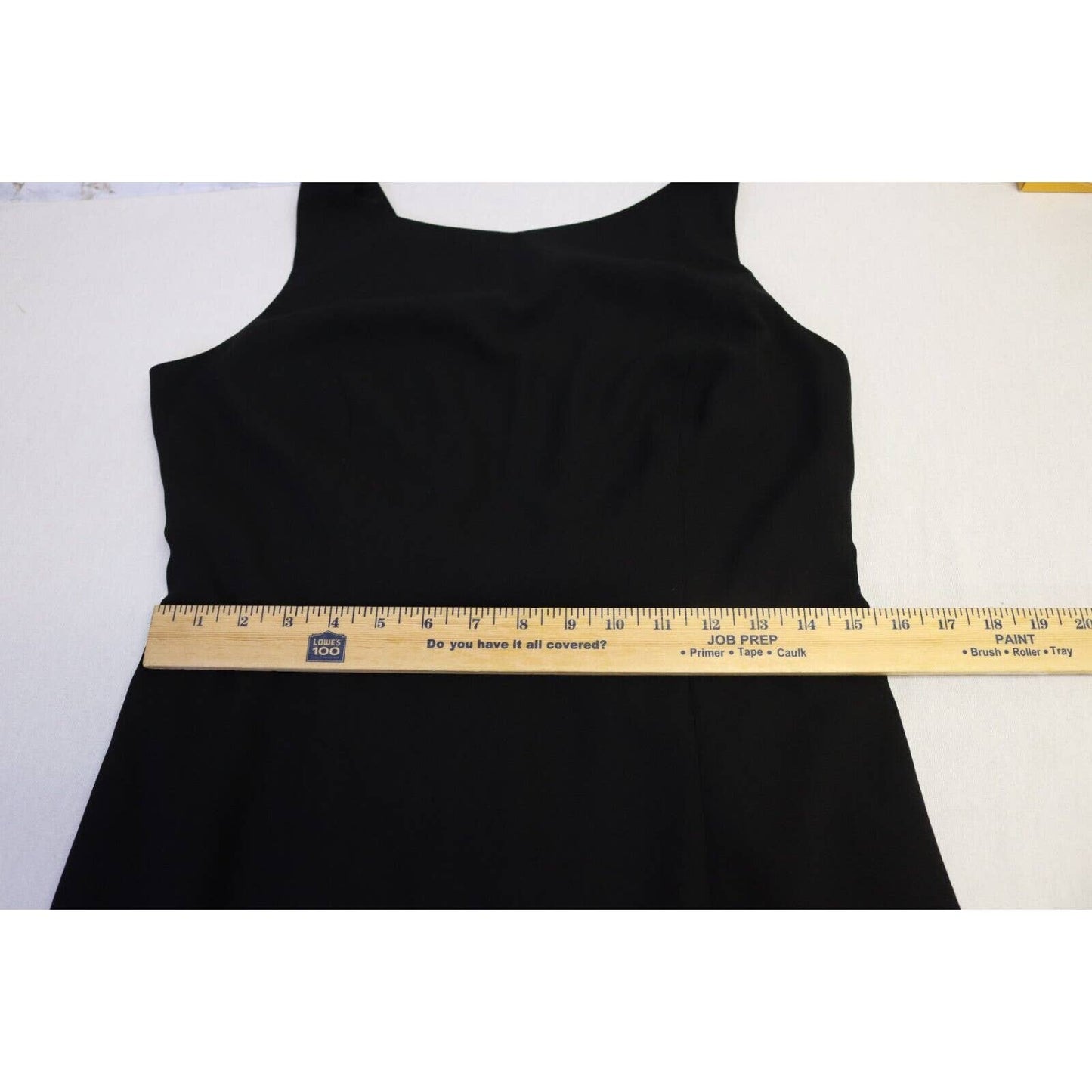 Laundry By Shelli Segal Black Evening Dress Sleeveless V Neck 56" Size 14 (27)