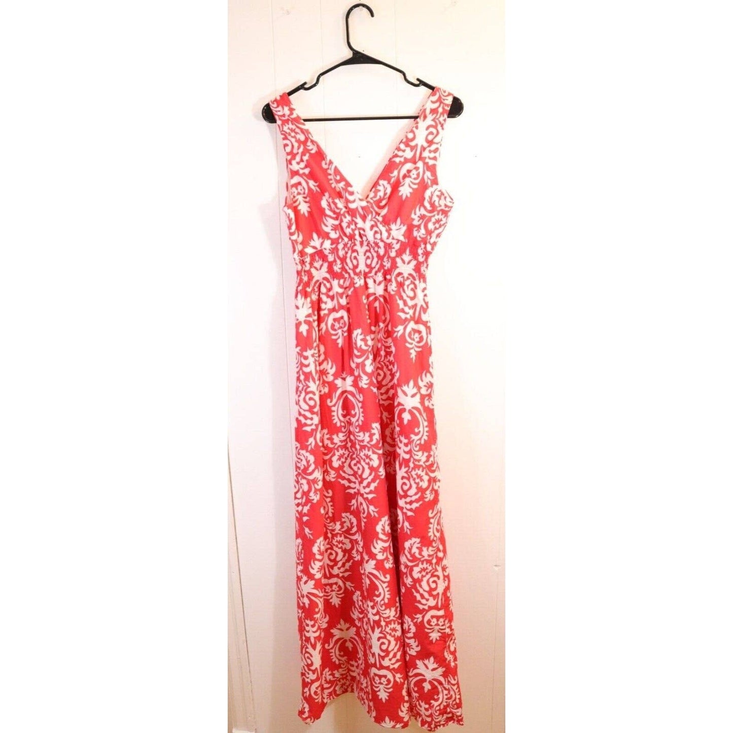 Merona Maxi Dress Medium 100% Cotton Sleeveless V Neck