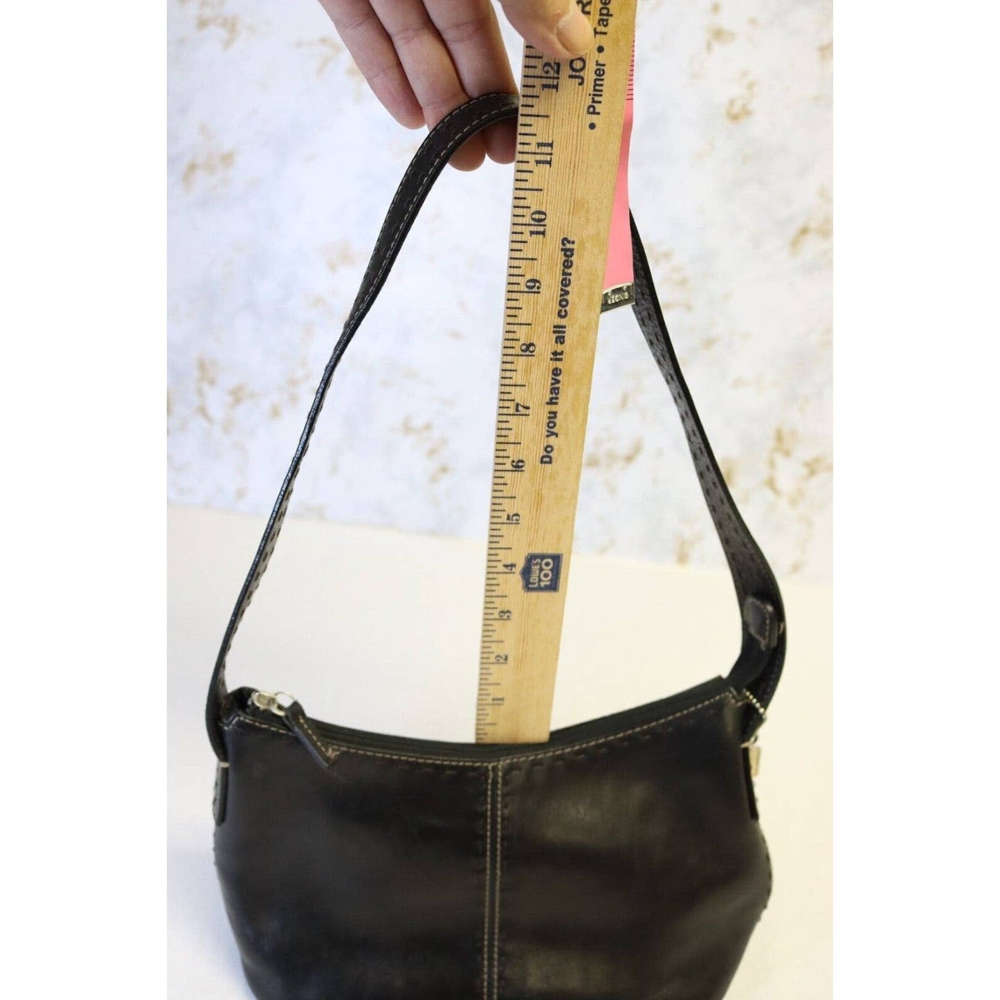 Vintage Fossil Black Leather Handbag