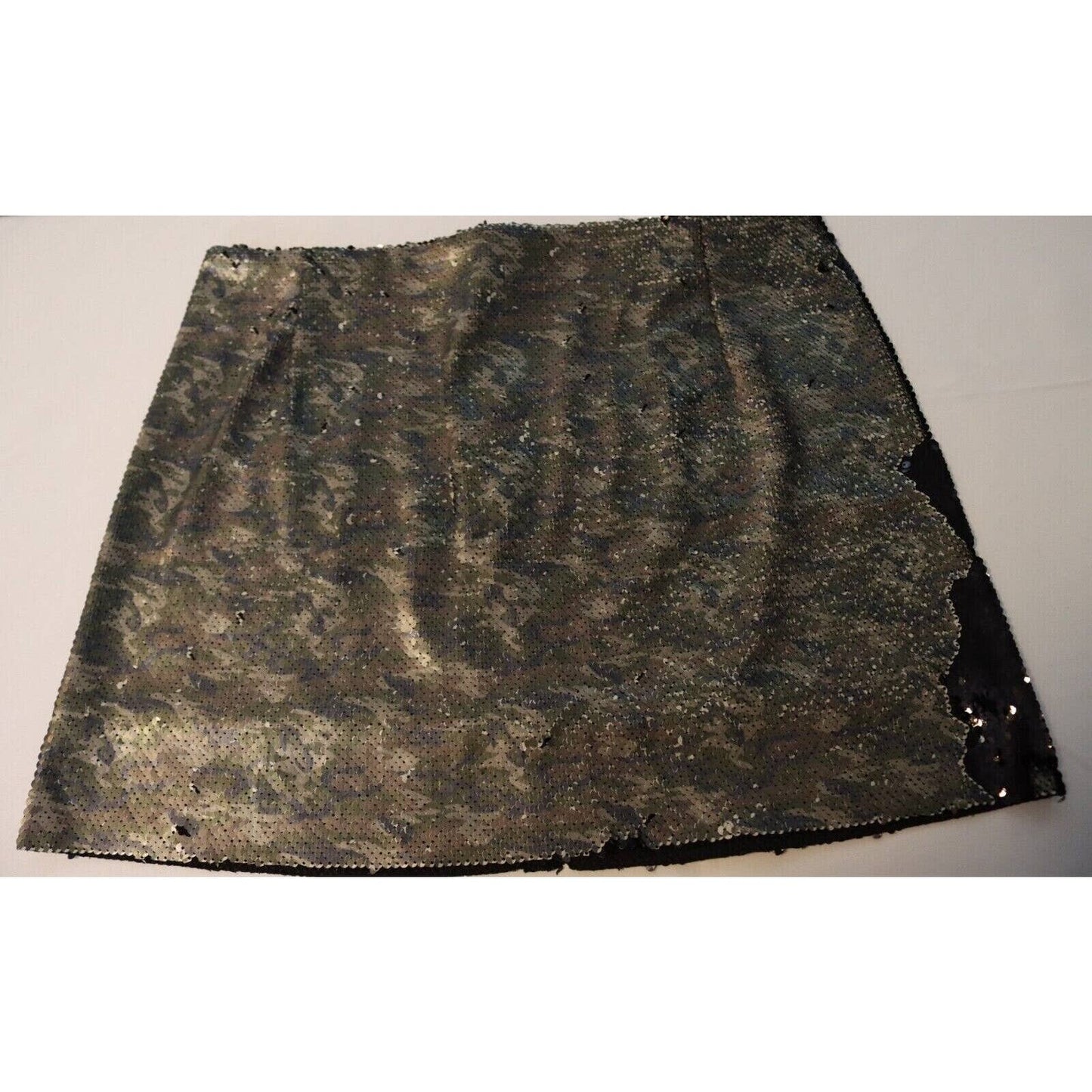 Free People Camouflage Black and Silver Sequin Skirt