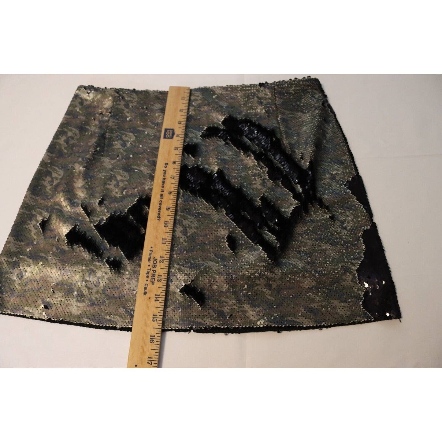 Free People Camouflage Black and Silver Sequin Skirt