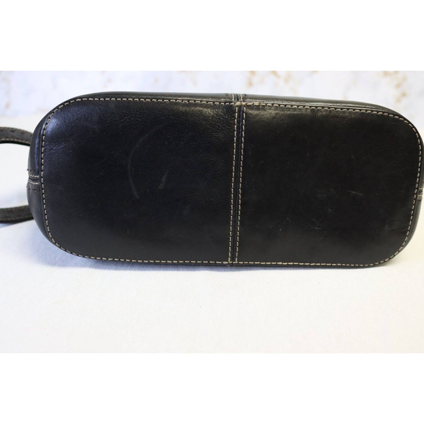 Vintage Fossil Black Leather Handbag