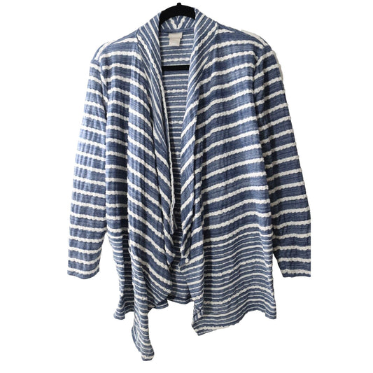 Chico's Stripe Cardigan Long Sleeve Size 2/Large