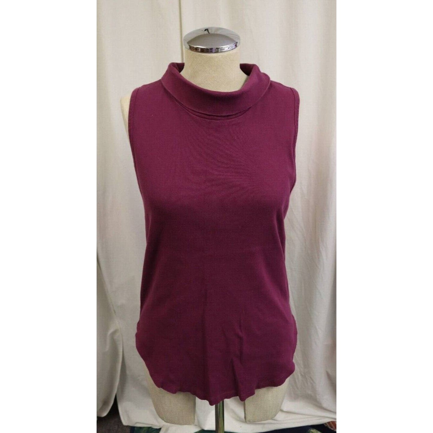 Free People Purple Mock Neck Tank Top