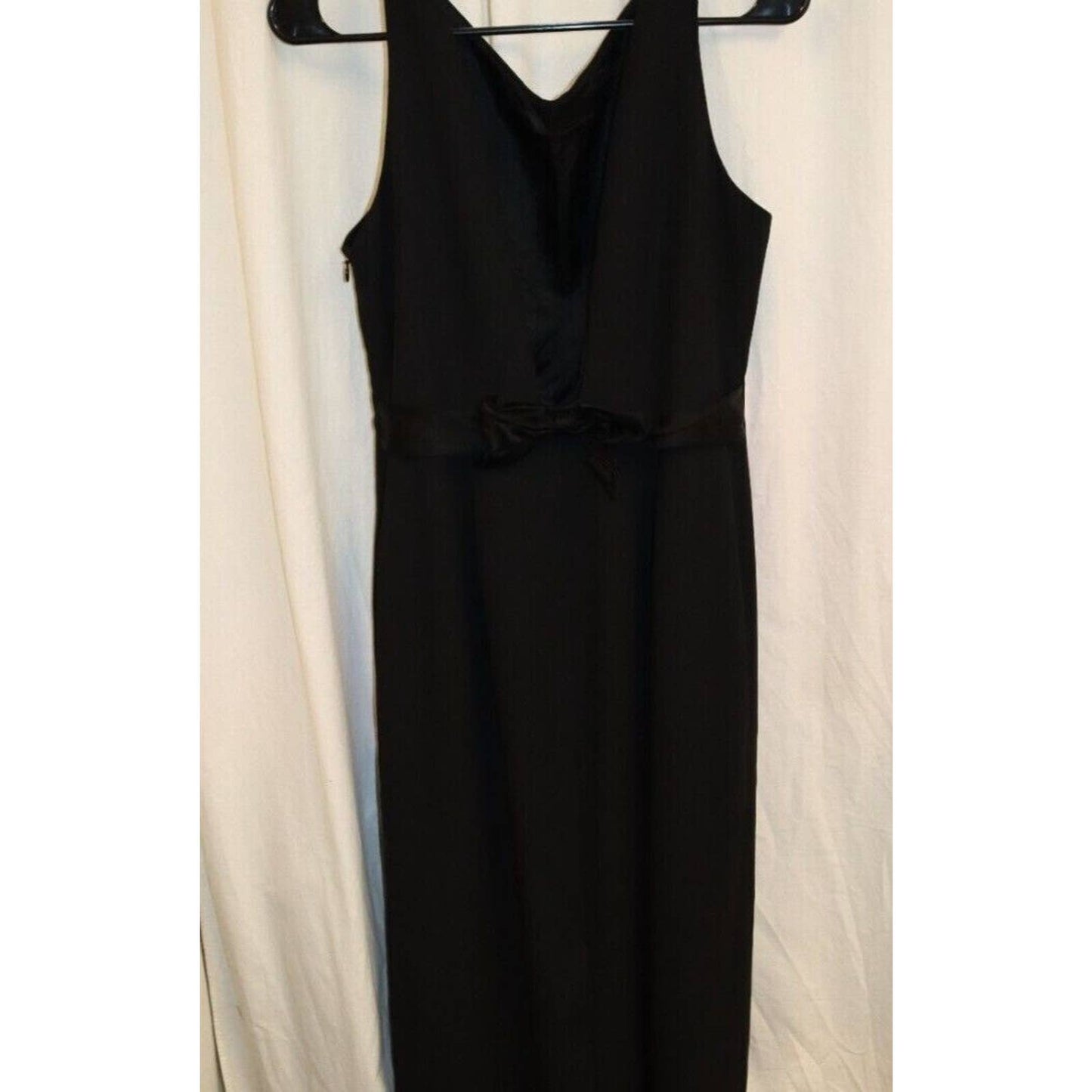 Laundry By Shelli Segal Black Evening Dress Sleeveless V Neck 56" Size 14 (27)