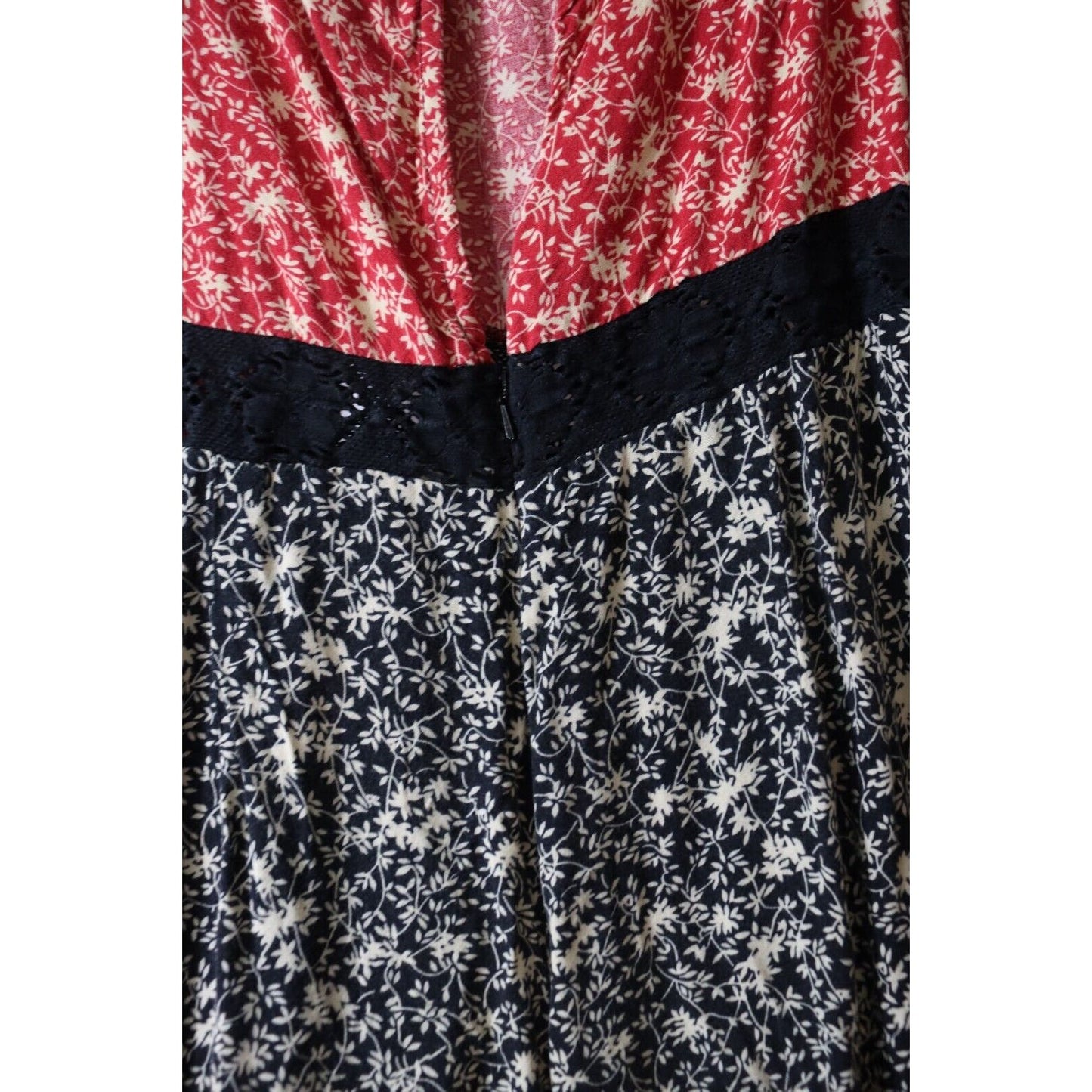 Asos Jumpsuit Red/Black/White Floral Size 10