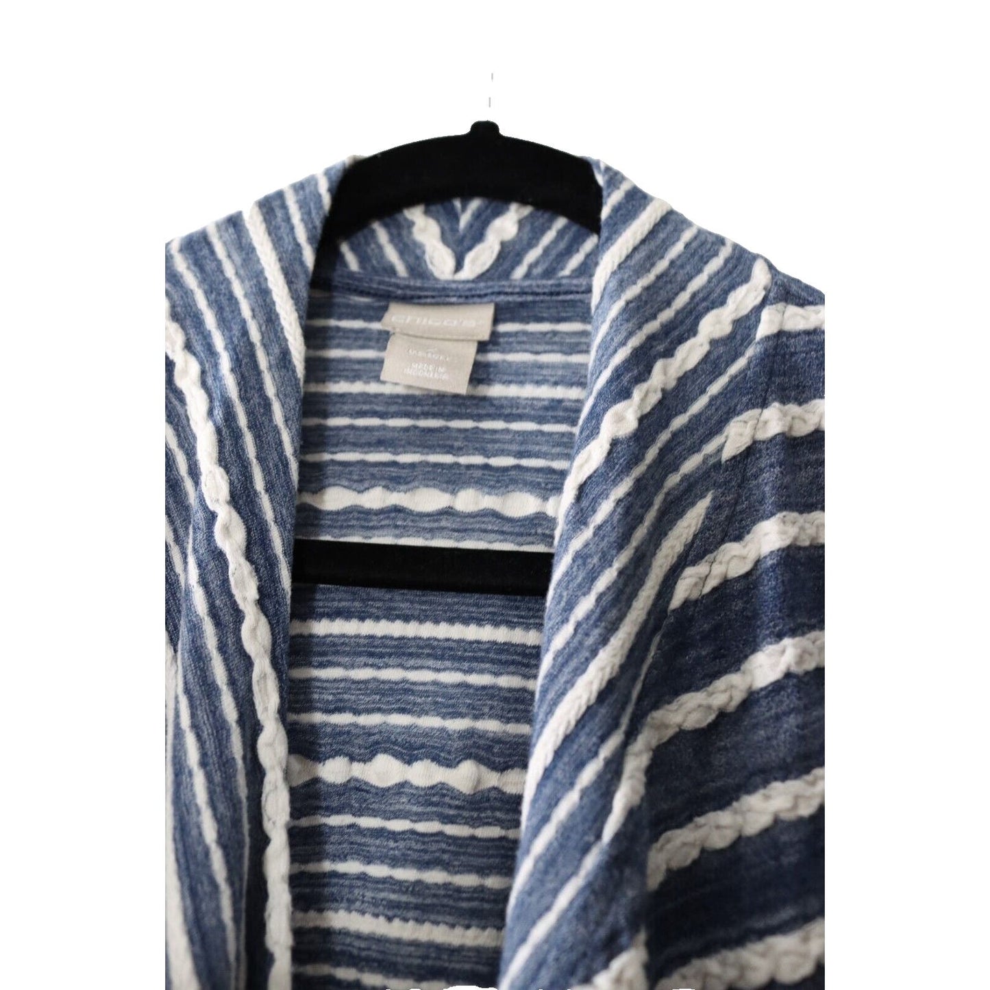 Chico's Stripe Cardigan Long Sleeve Size 2/Large