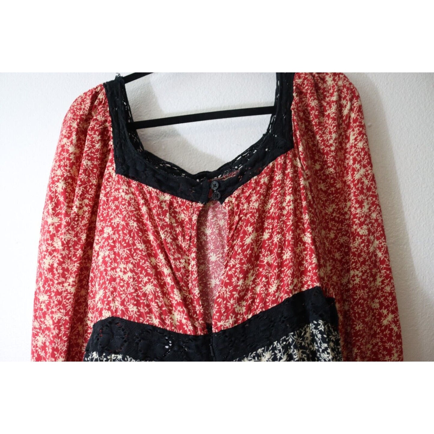 Asos Jumpsuit Red/Black/White Floral Size 10