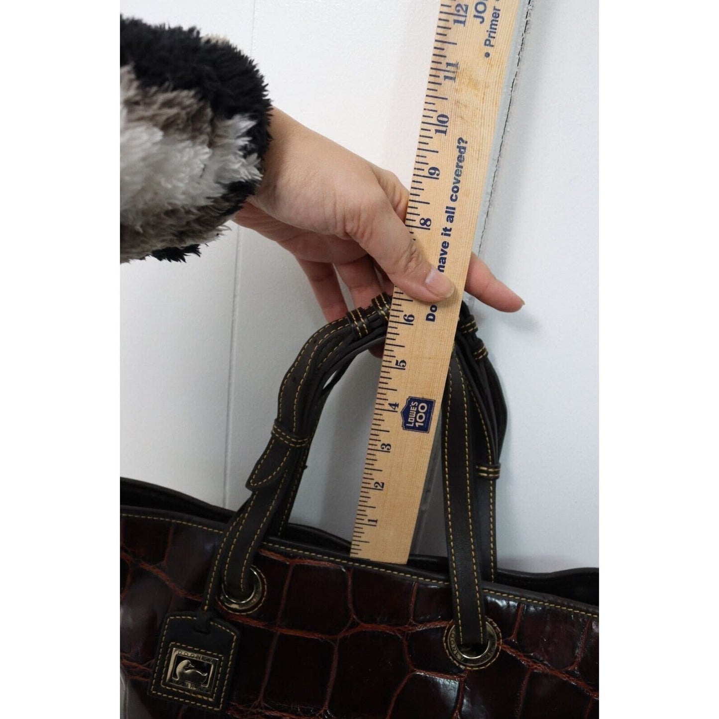Dooney and Bourke Leather Shoulder Bag Embossed Leather