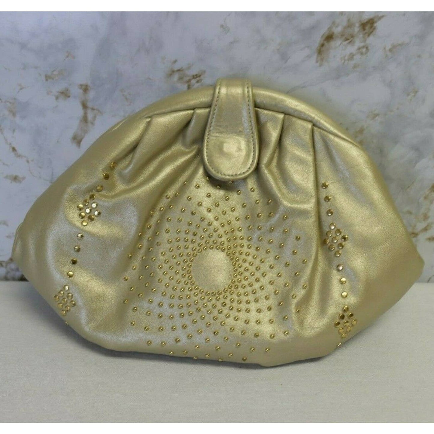 Vintage Ohh! Ashley Cream Leather Evening Shoulder Bag/Clutch