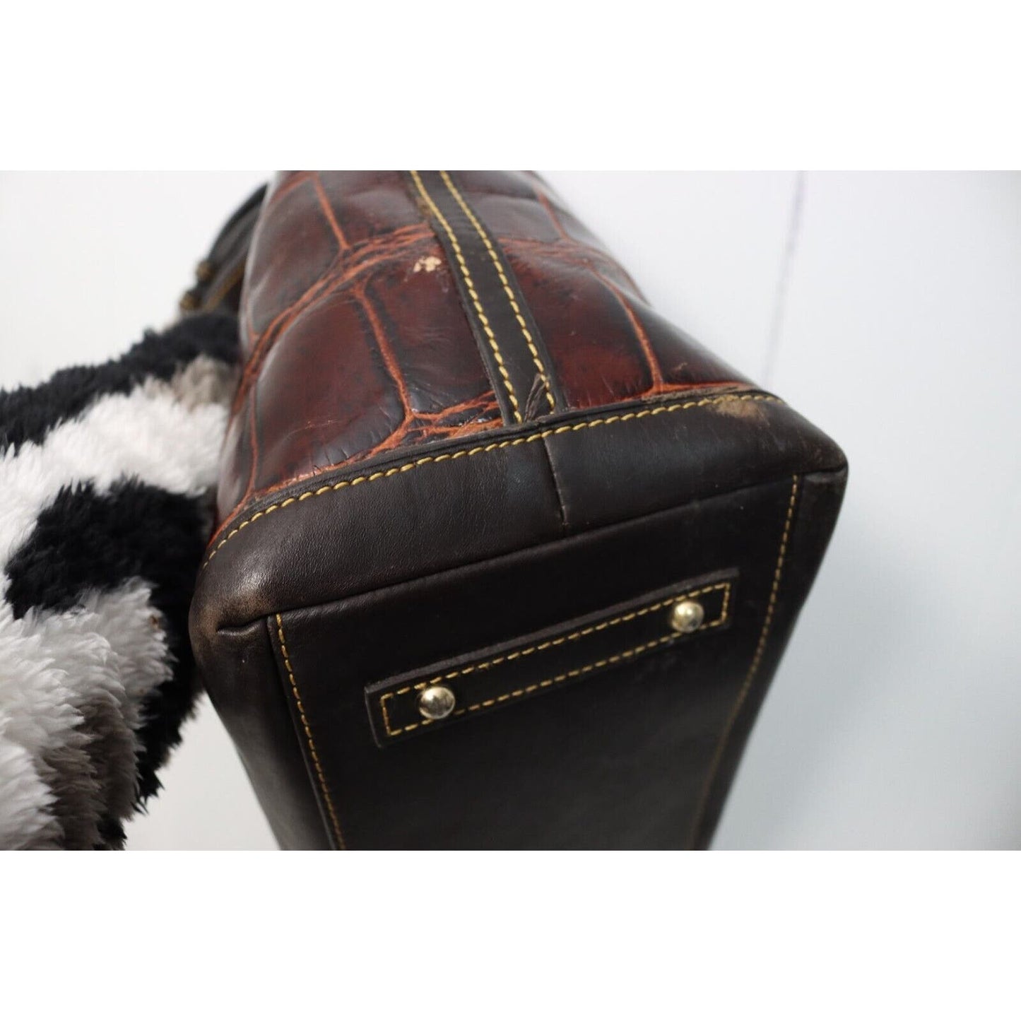 Dooney and Bourke Leather Shoulder Bag Embossed Leather
