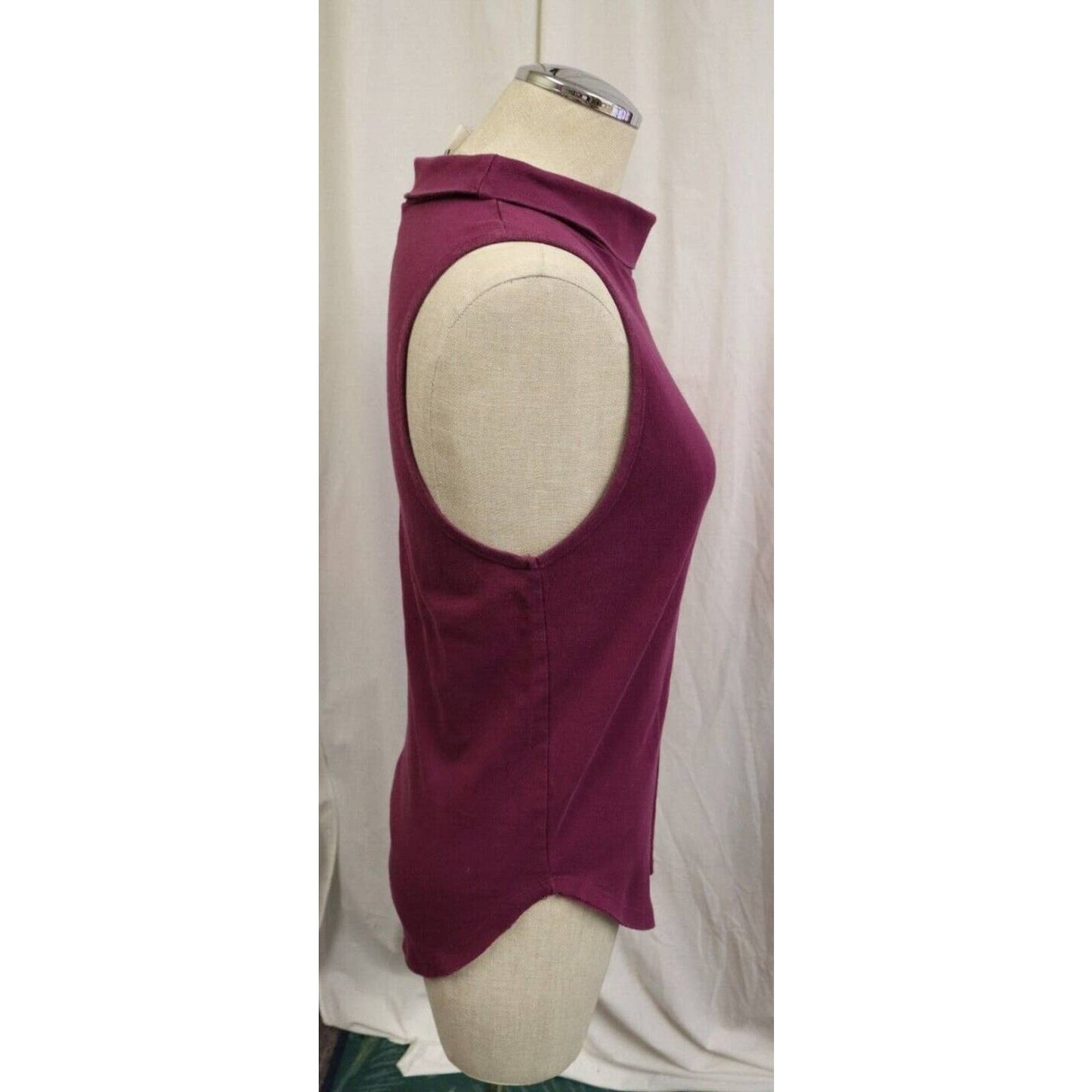 Free People Purple Mock Neck Tank Top