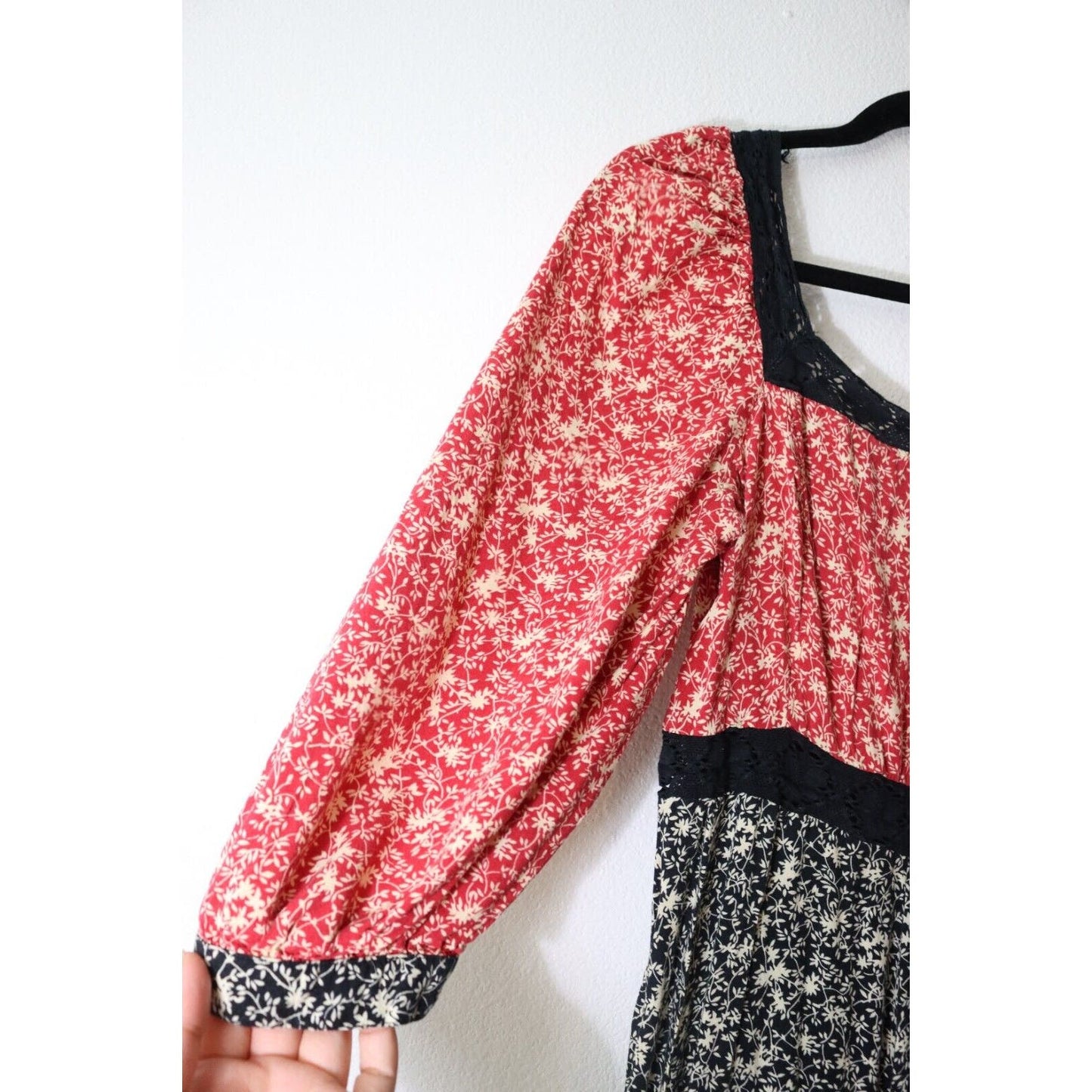 Asos Jumpsuit Red/Black/White Floral Size 10