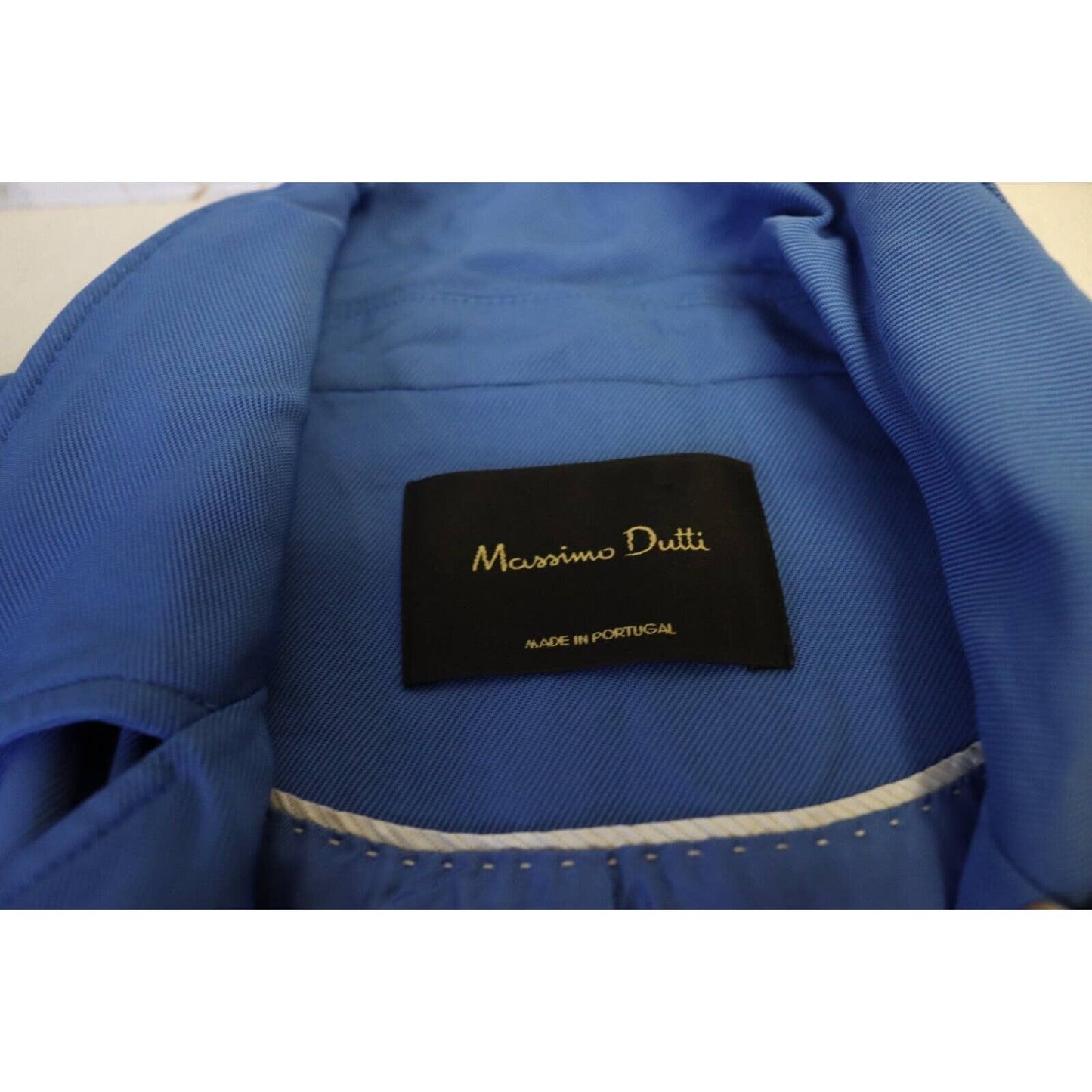 Massimo Dutti Blue Zip Up Jacket Long Sleeve Asymmetrical (K)