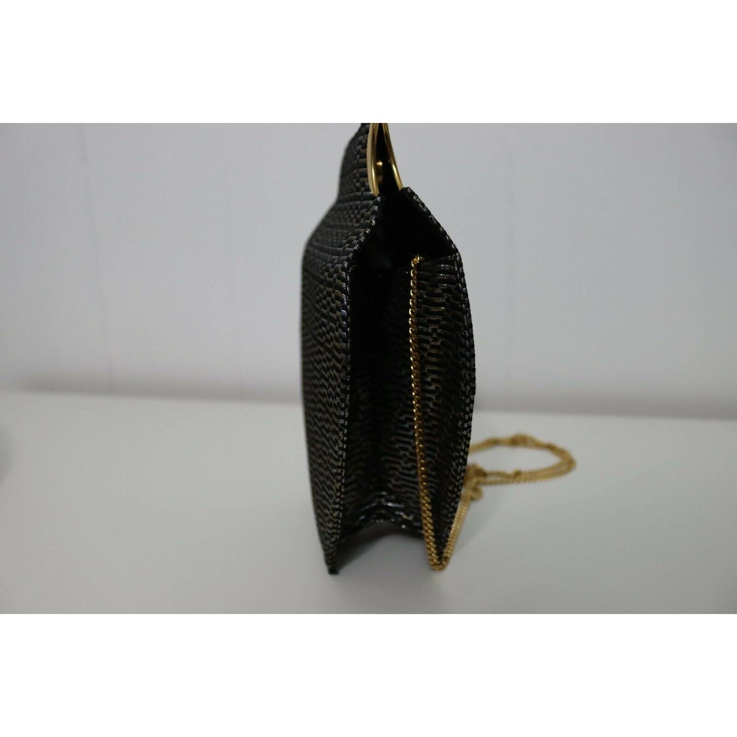 Carney Adina Vase Purse Black Gold And Silver RARE