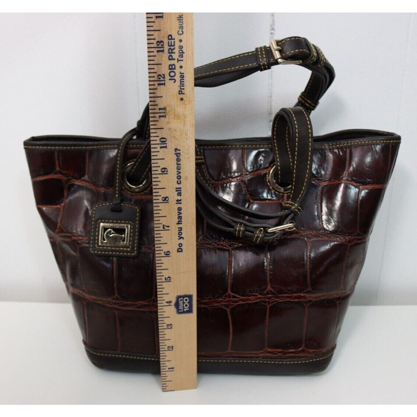 Dooney and Bourke Leather Shoulder Bag Embossed Leather