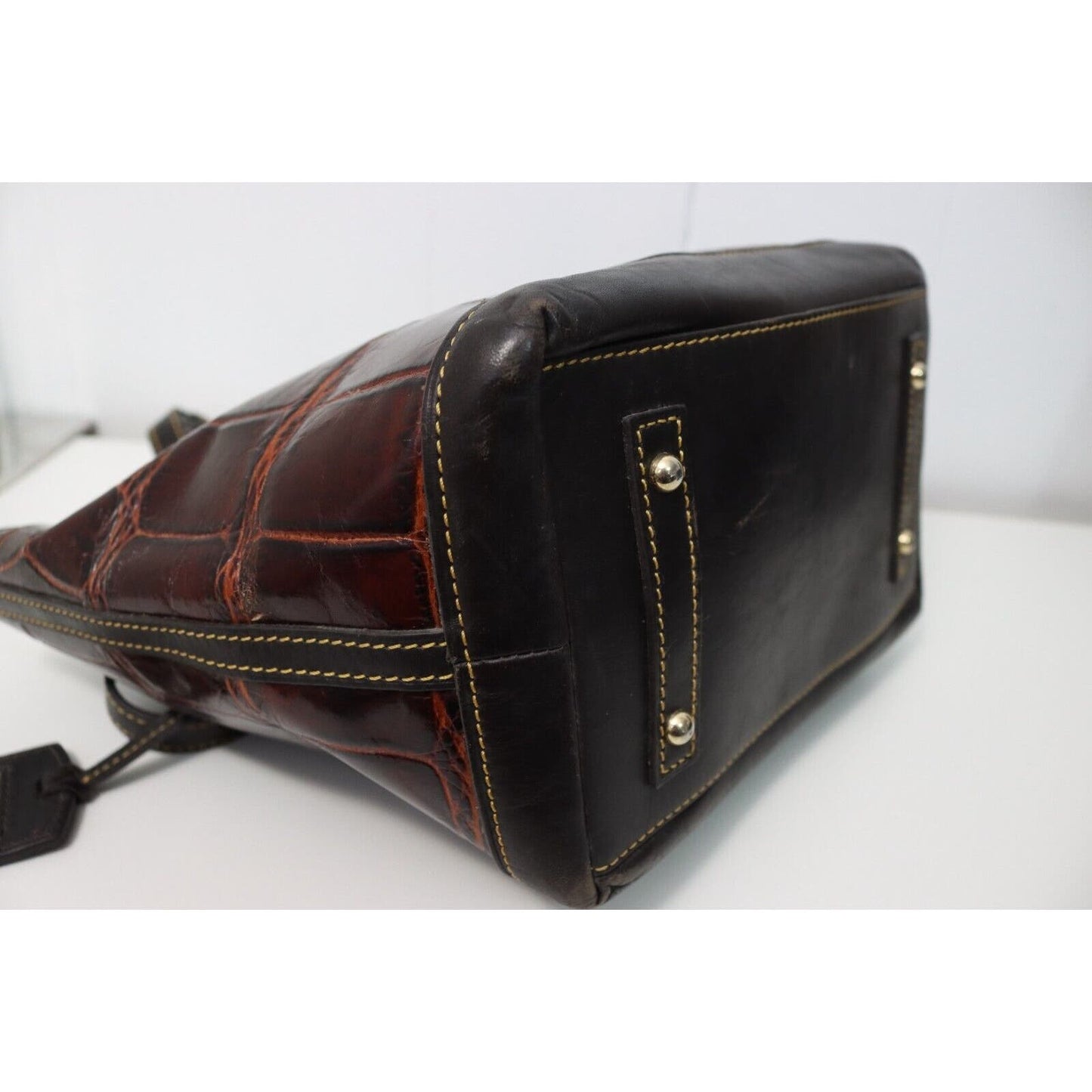 Dooney and Bourke Leather Shoulder Bag Embossed Leather