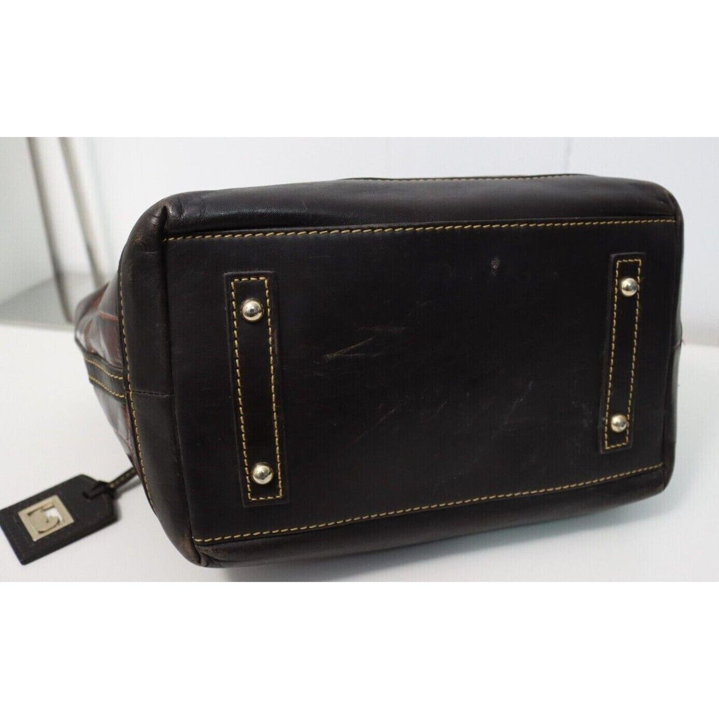 Dooney and Bourke Leather Shoulder Bag Embossed Leather
