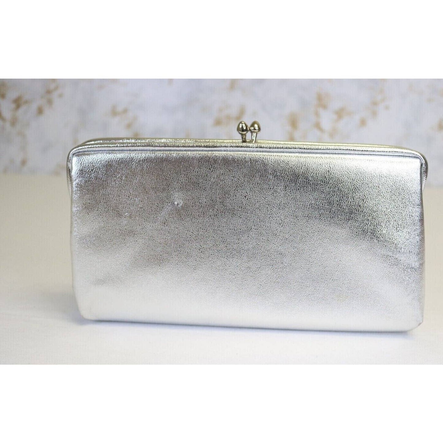 Vintage Ande Silver Clutch With Chain Handle Hand Bag Purse