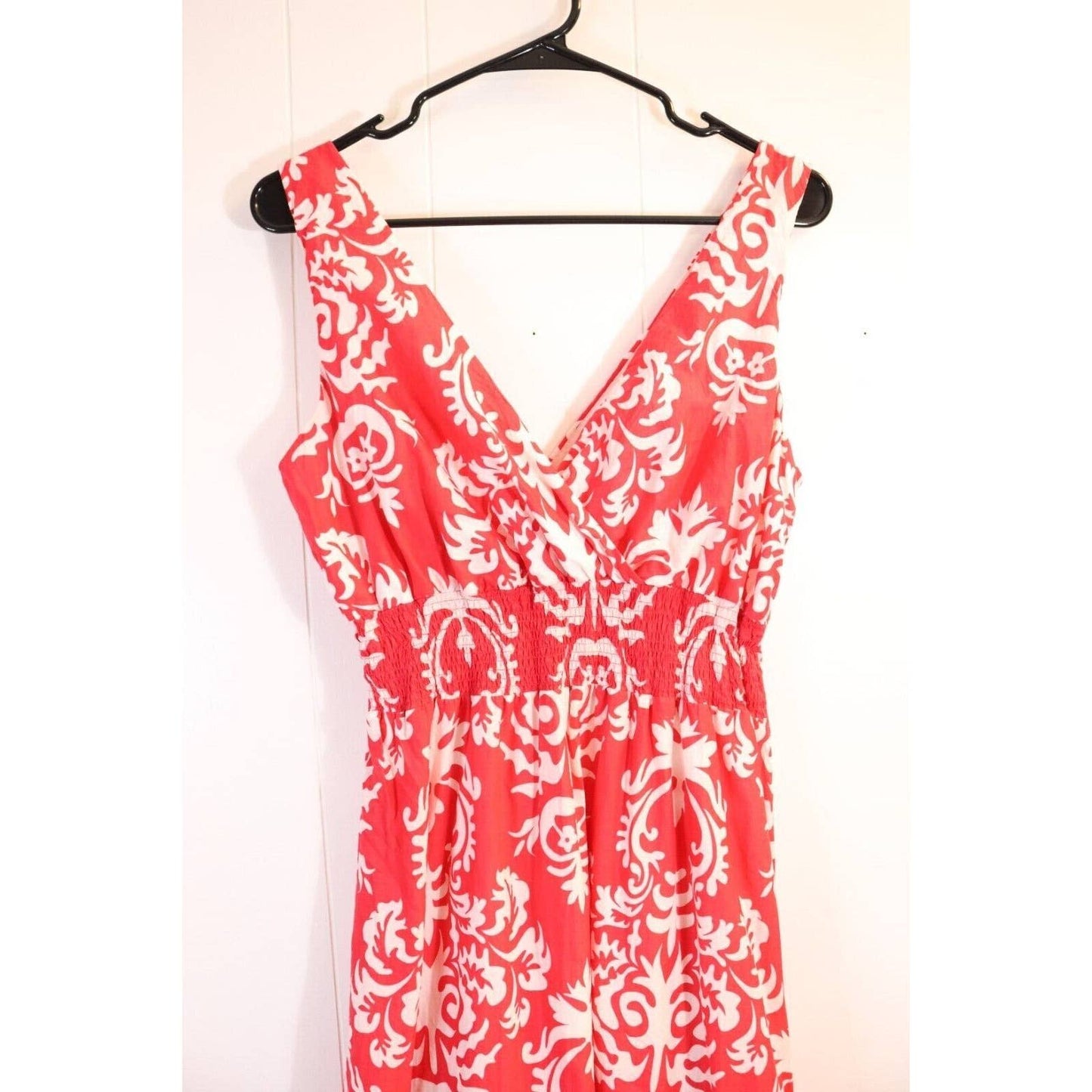 Merona Maxi Dress Medium 100% Cotton Sleeveless V Neck