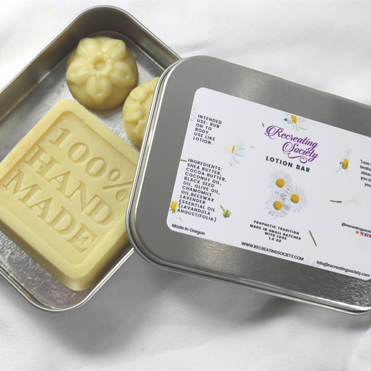 Organic Chamomile & Rose Lotion Bar – Soothing Hydration for Sensitive Skin