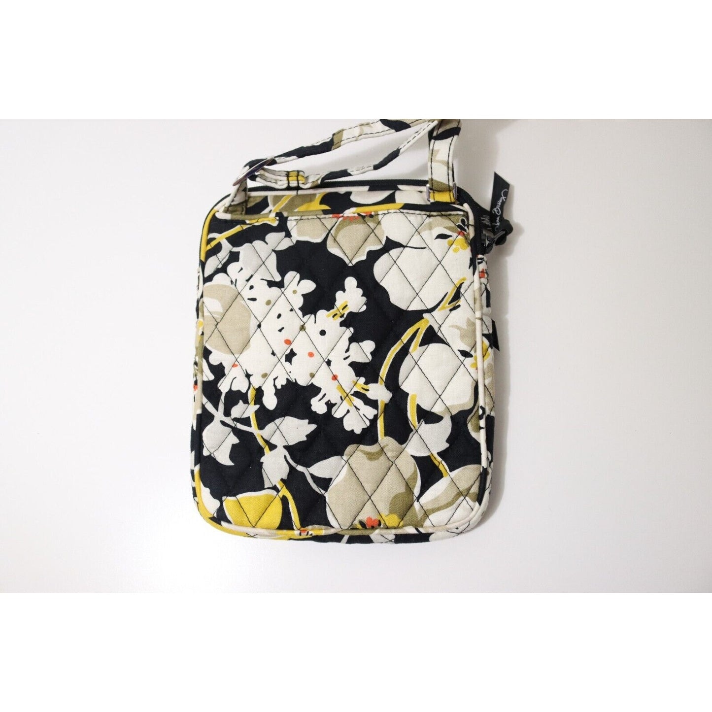 Vera Bradley Dogwood Crossbody Hipster Shoulder Bag Handbag Yellow Black White