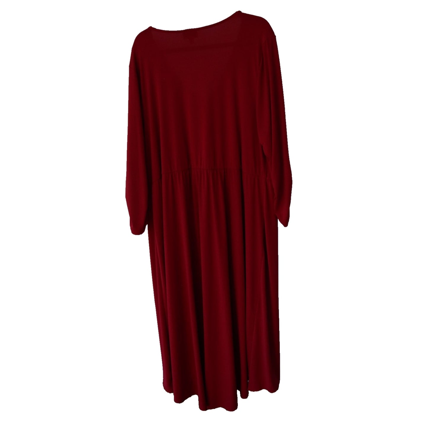 Lane Bryant Red Faux Wrap Dress Size 22/24 High Low Long Sleeve