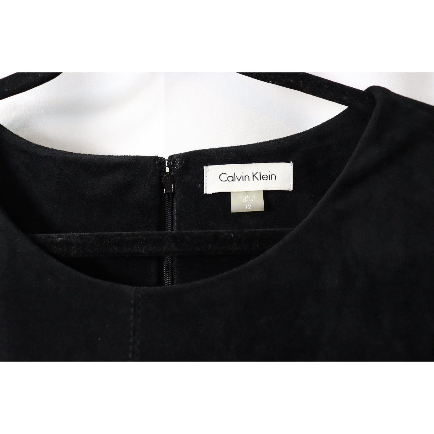 Calvin Klein Black/Brown/Red 12 Pencil Dress Belt Tweed Lined Zip Sleeveless