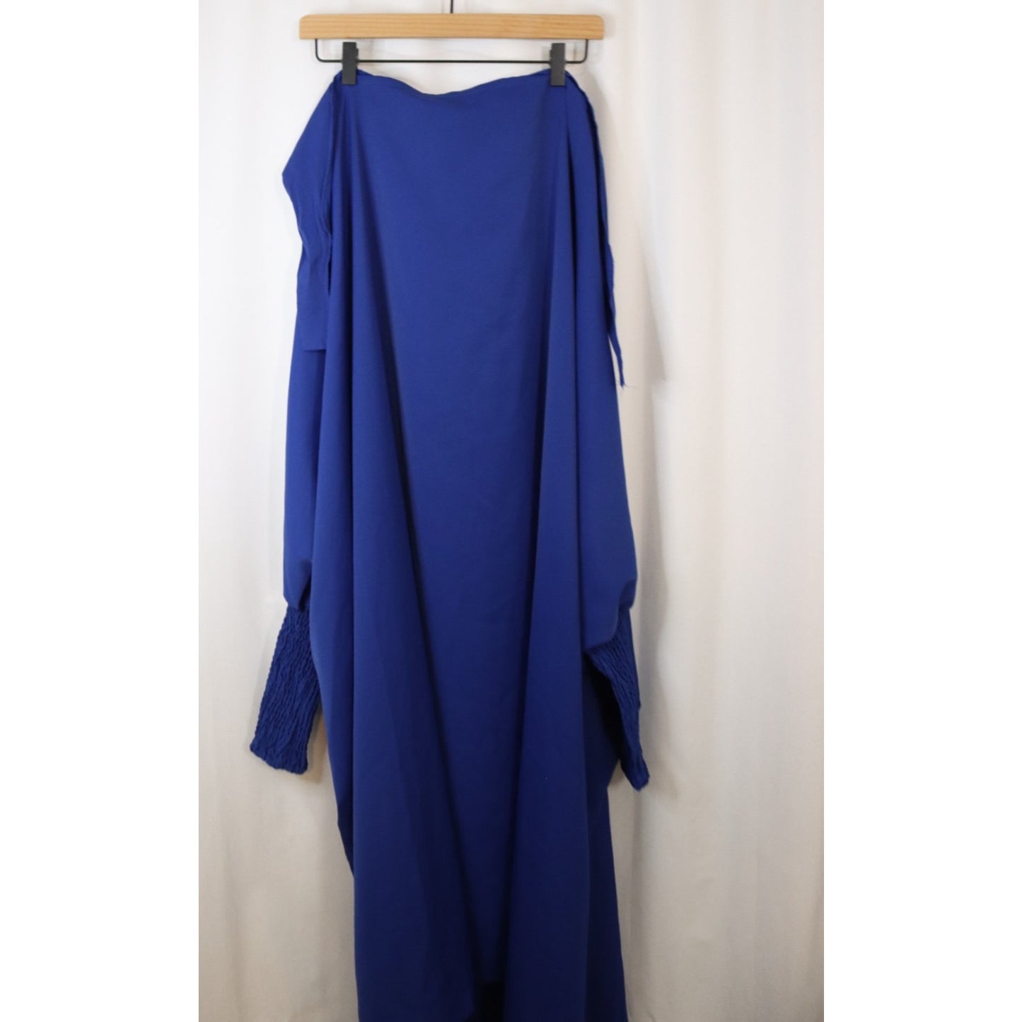 Abaya Jilbab Overhead Hijab outfit Long Blue High Low One Piece Batwing