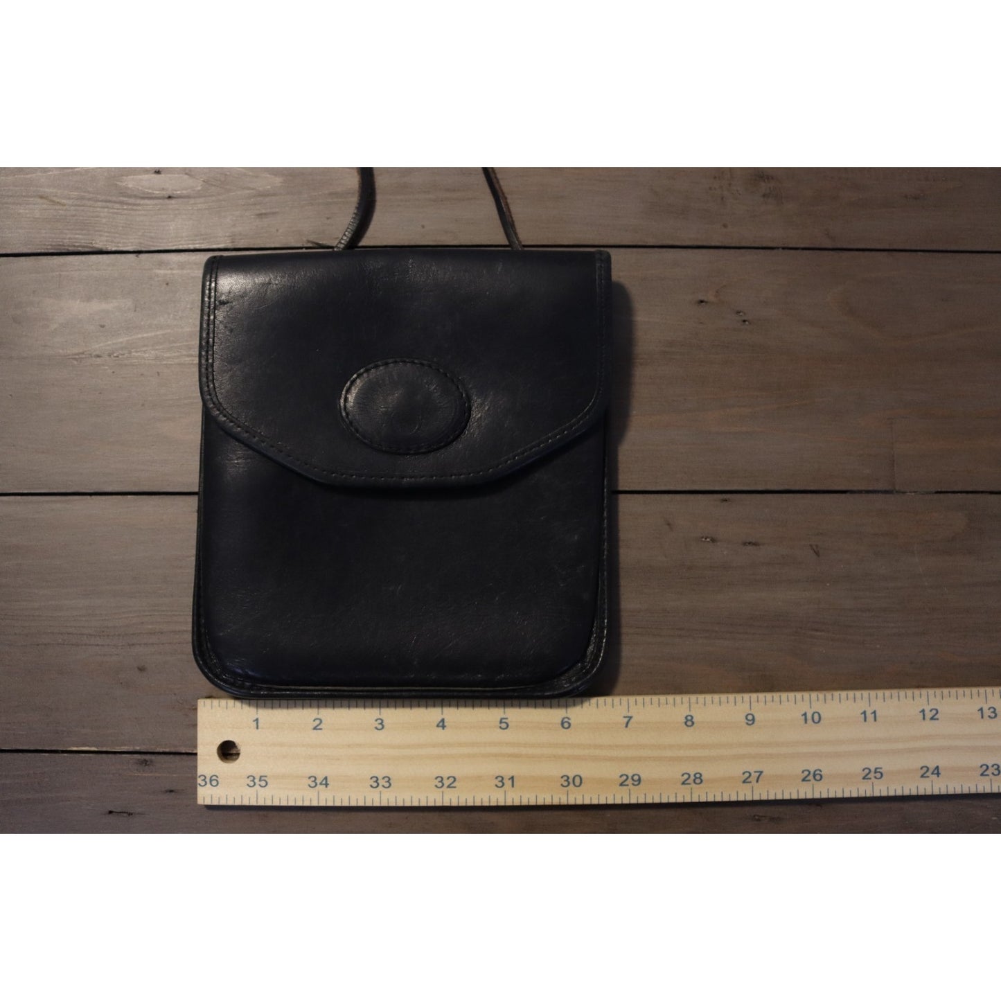 Vintage Michael Green Leather Crossbody Bag Raw Leather Inside