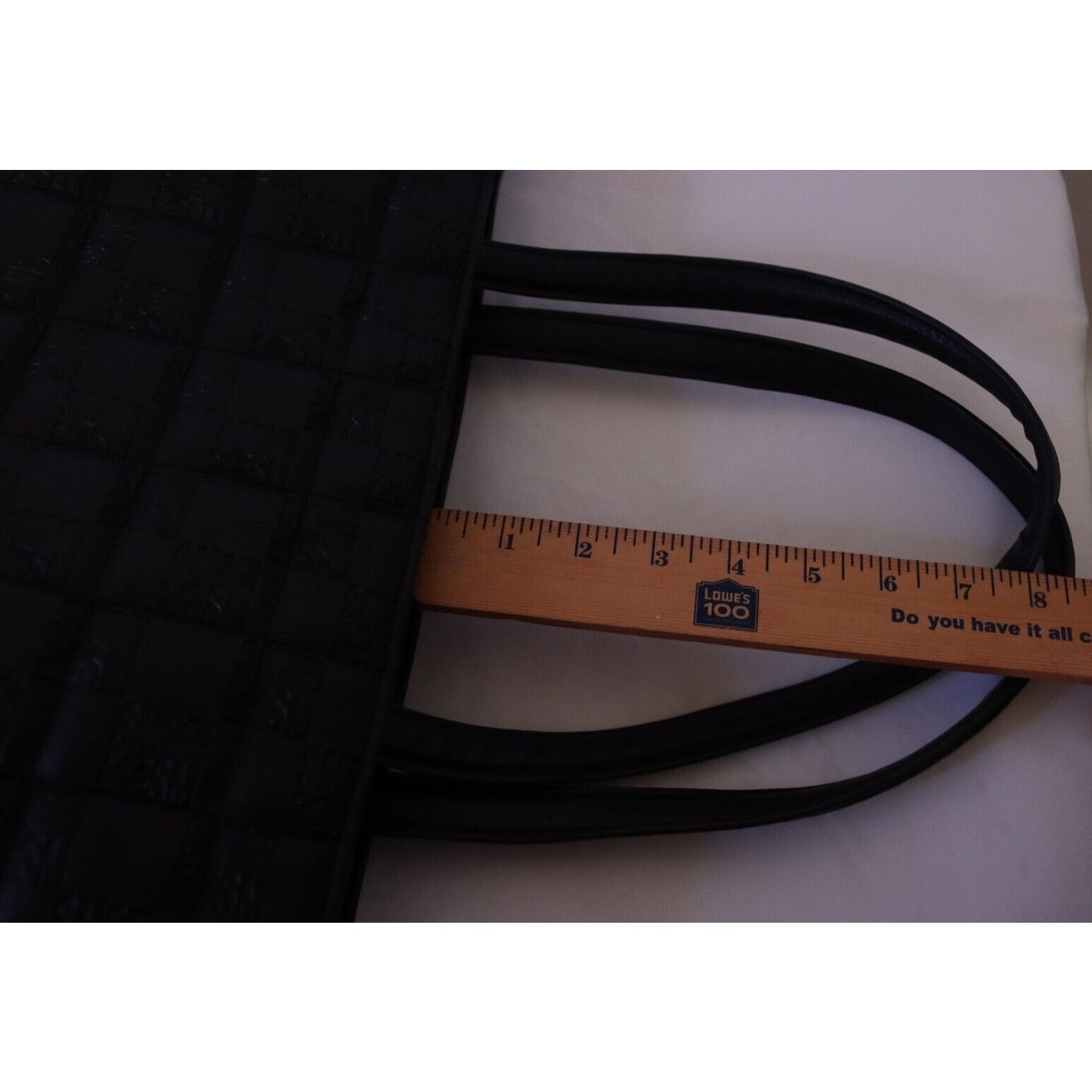 Steven Madden Black Tote Bag Double Shoulder Straps Logo Laptop Bag