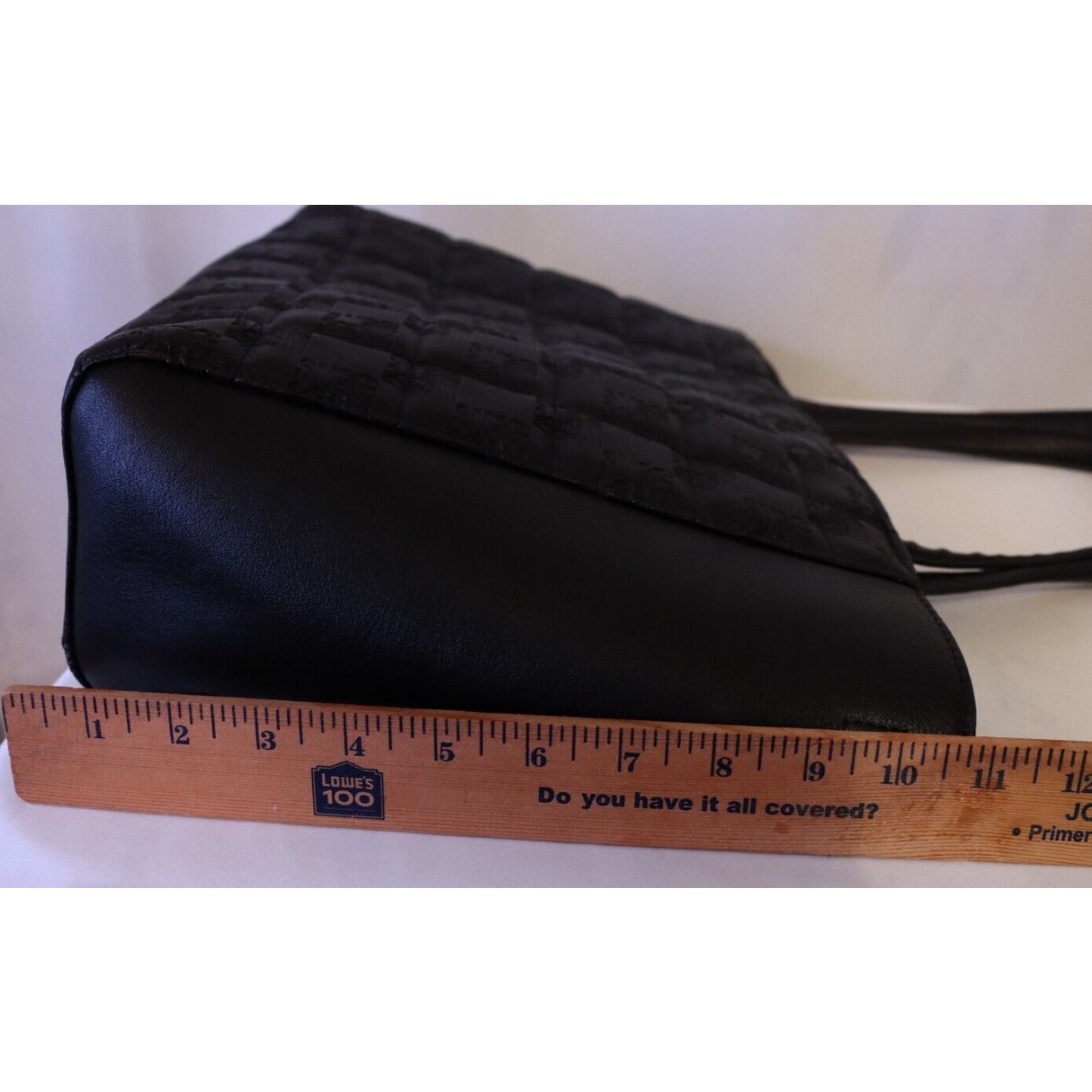 Steven Madden Black Tote Bag Double Shoulder Straps Logo Laptop Bag
